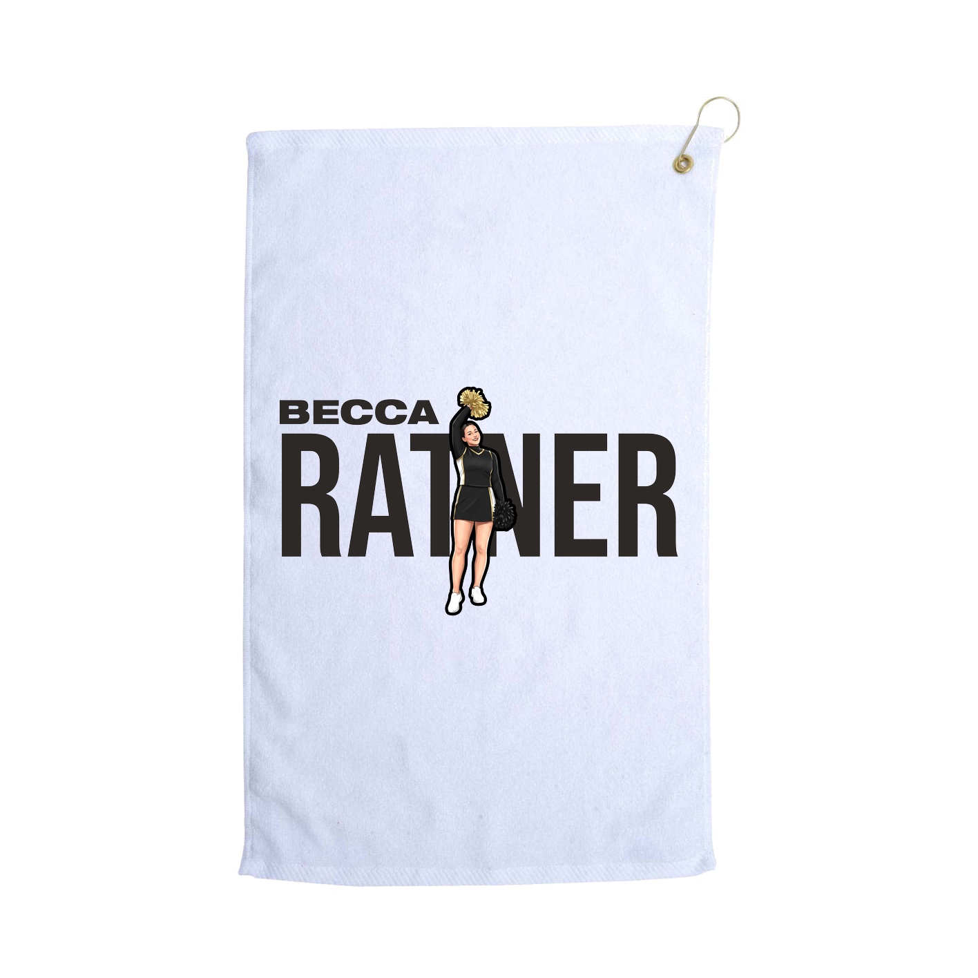 Golf Towel — Player Name in White