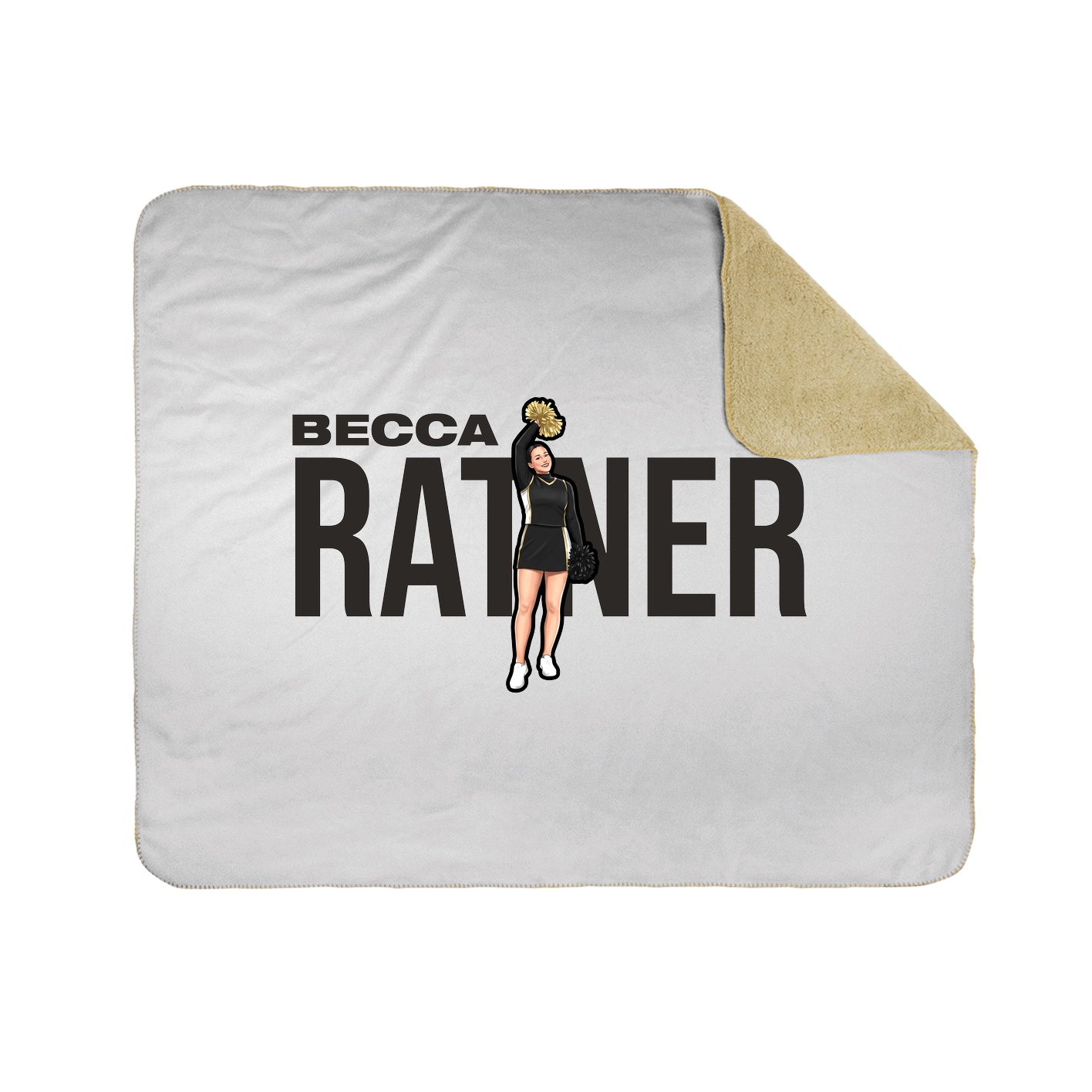 Throw Blanket — Player Name in White