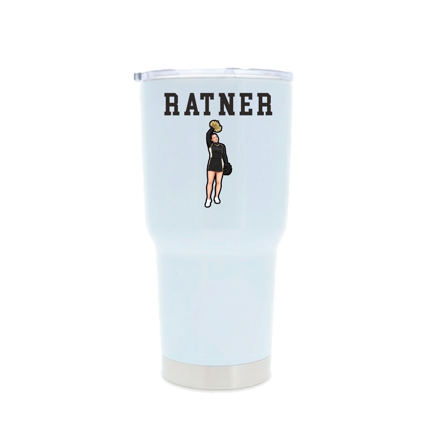 30oz Stainless Steel Tumbler — Shirsey in White