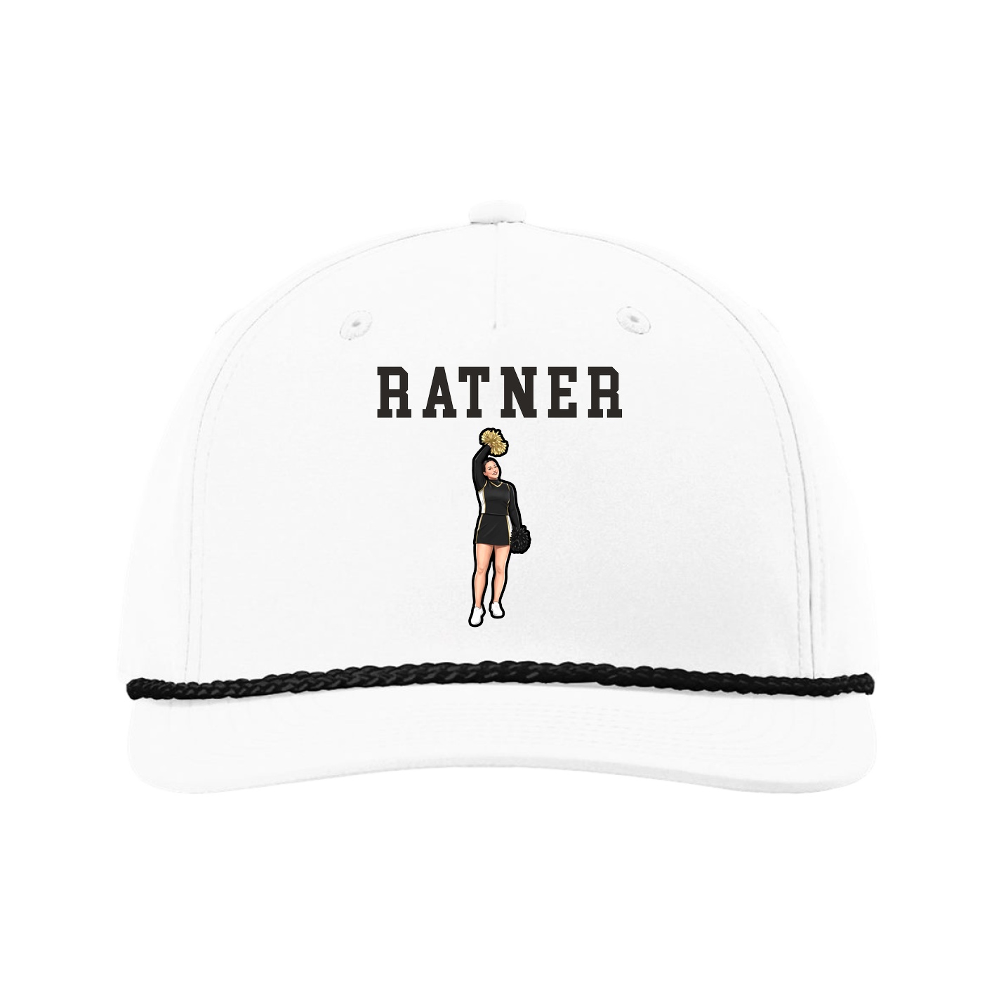 Five-Panel Classic Rope Cap — Shirsey in White