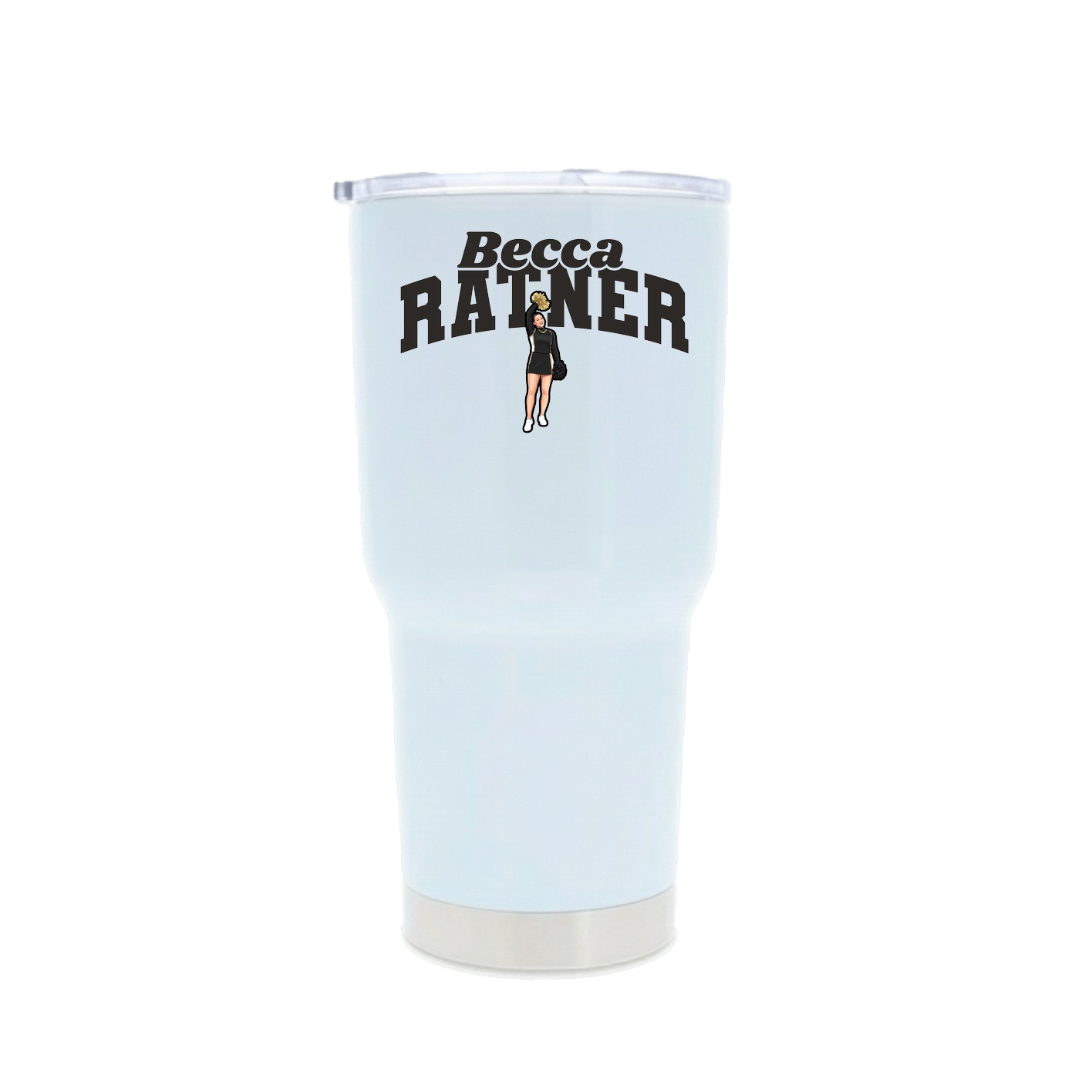 30oz Stainless Steel Tumbler — Signature Arch in White