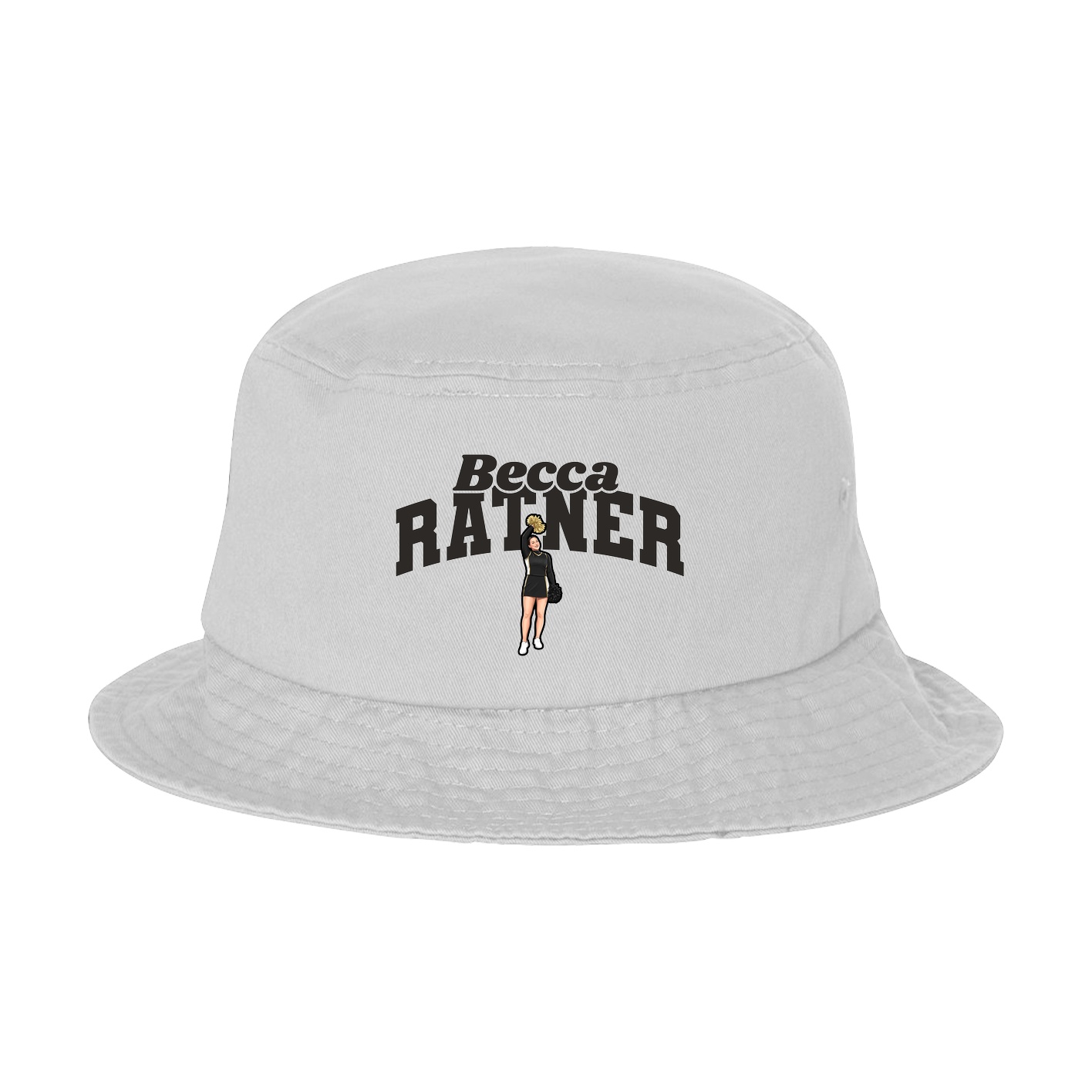 Bucket Cap — Signature Arch in White