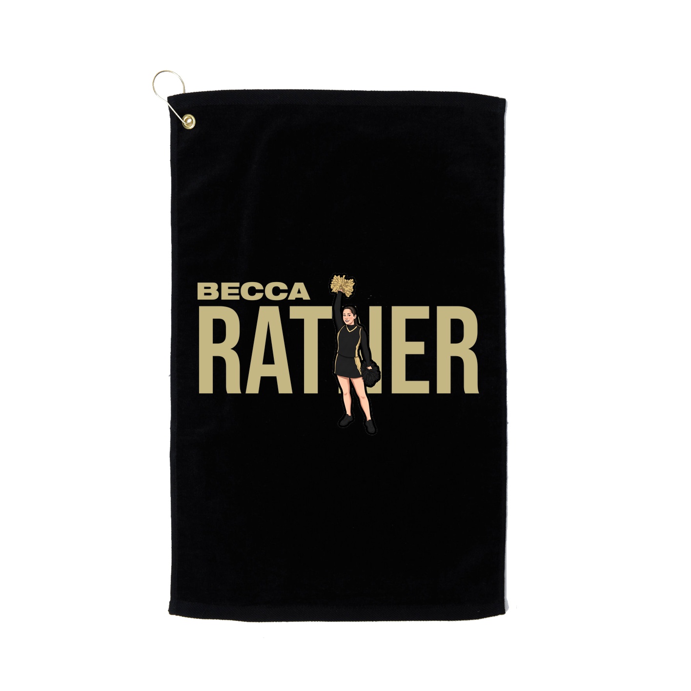 Golf Towel — Player Name in Black