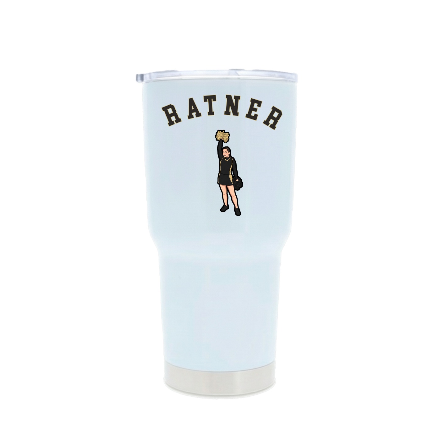 30oz Stainless Steel Tumbler — Shirsey Arch in White