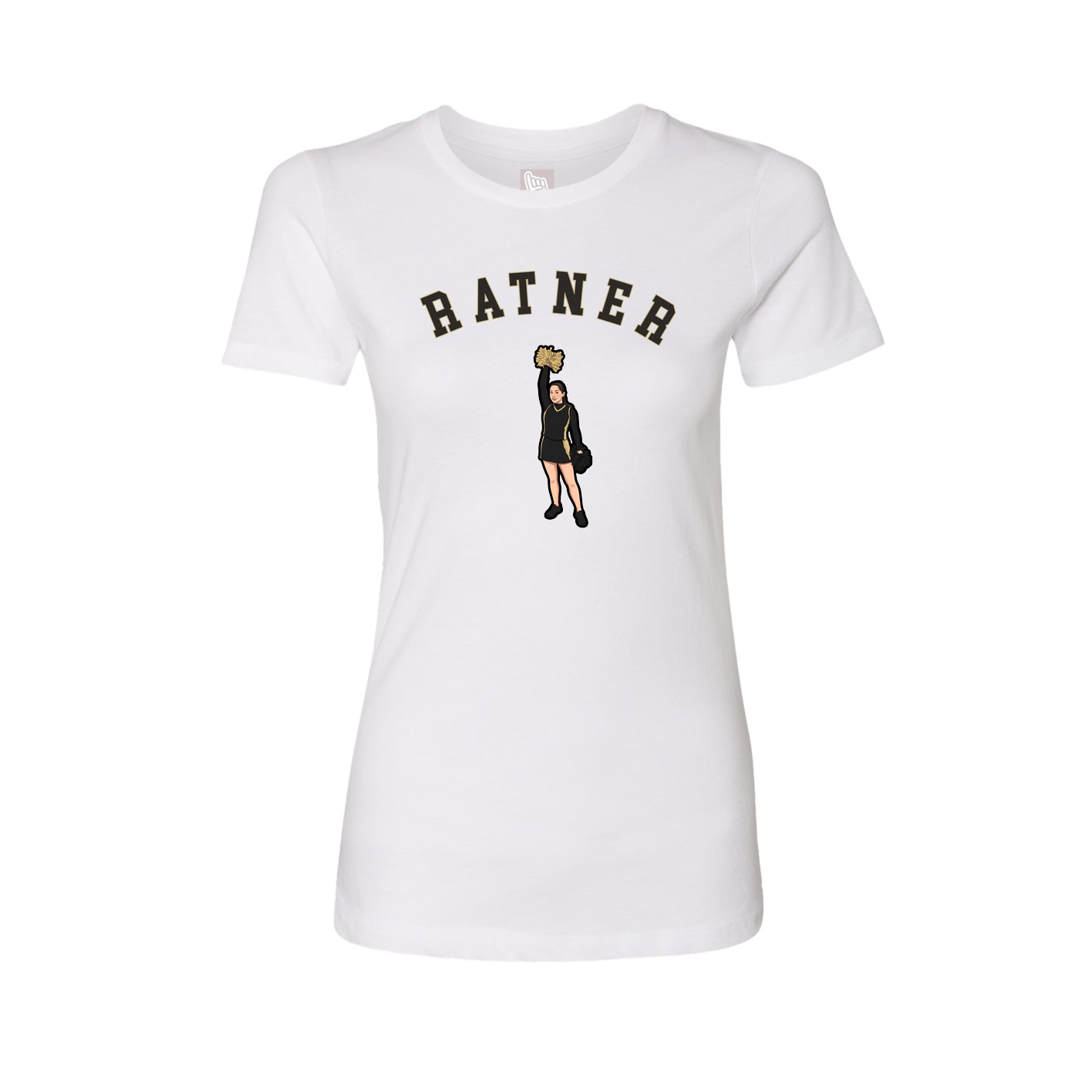 Fitted Women's Tee — Shirsey Arch in White