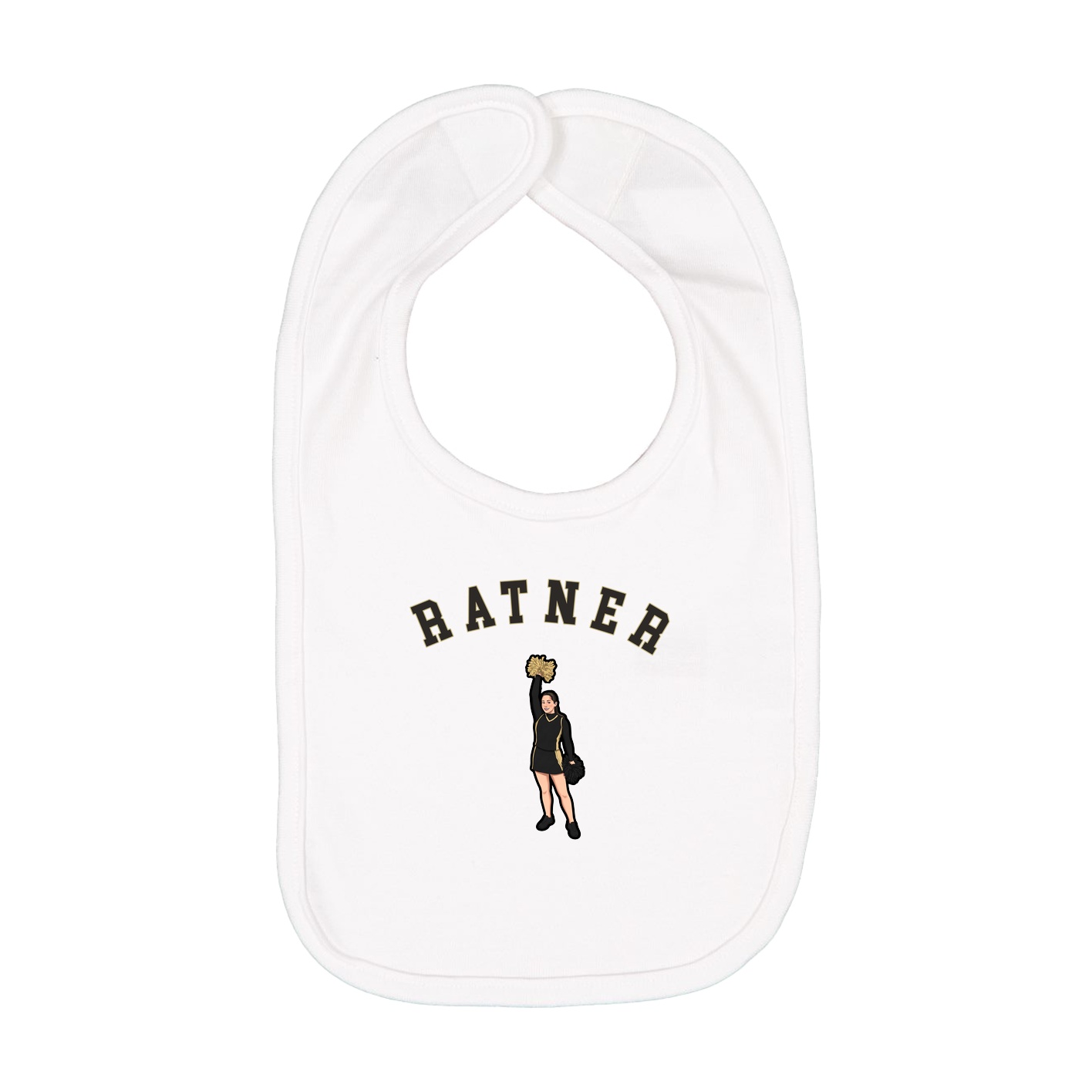 Infant Bib — Shirsey Arch in White