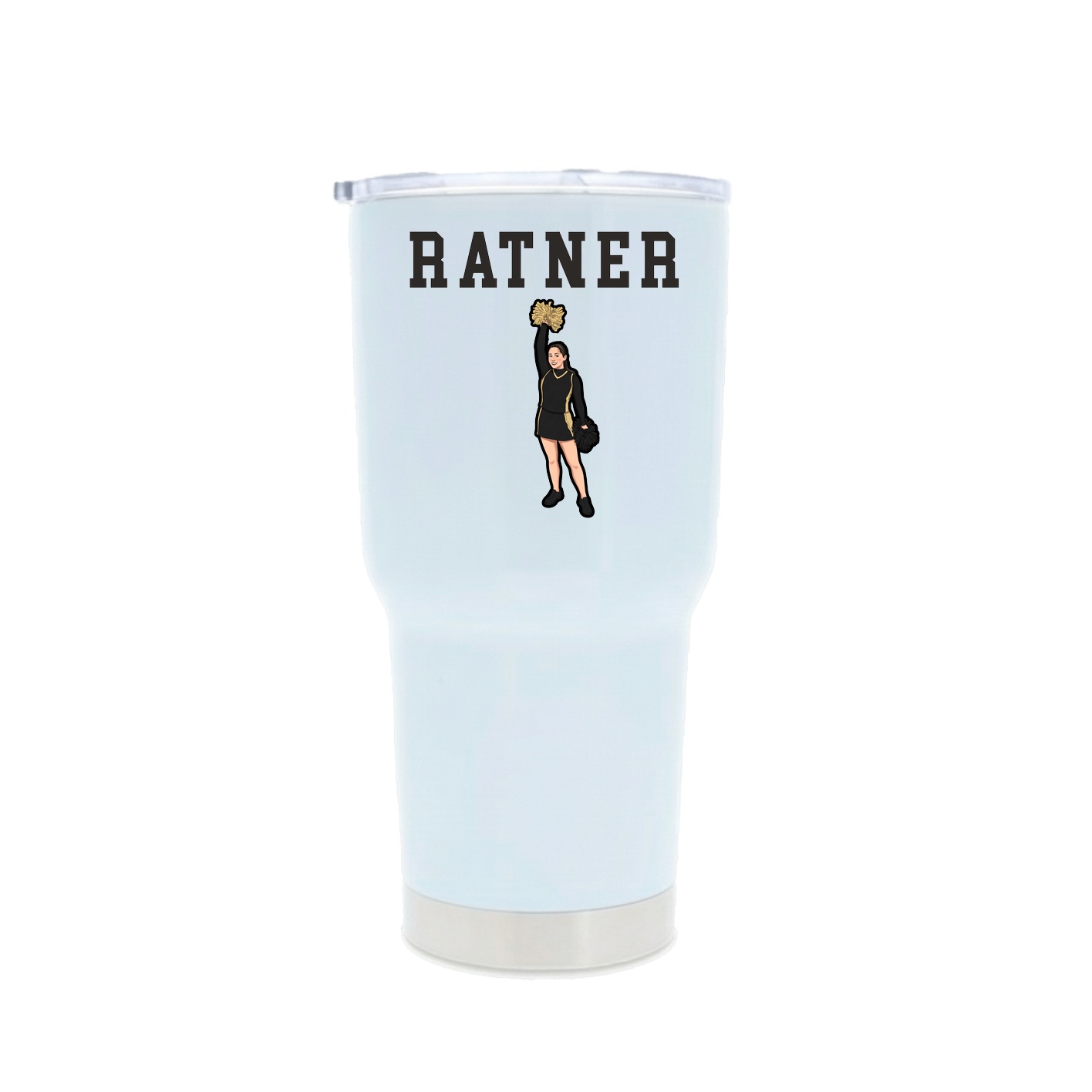 30oz Stainless Steel Tumbler — Shirsey in White