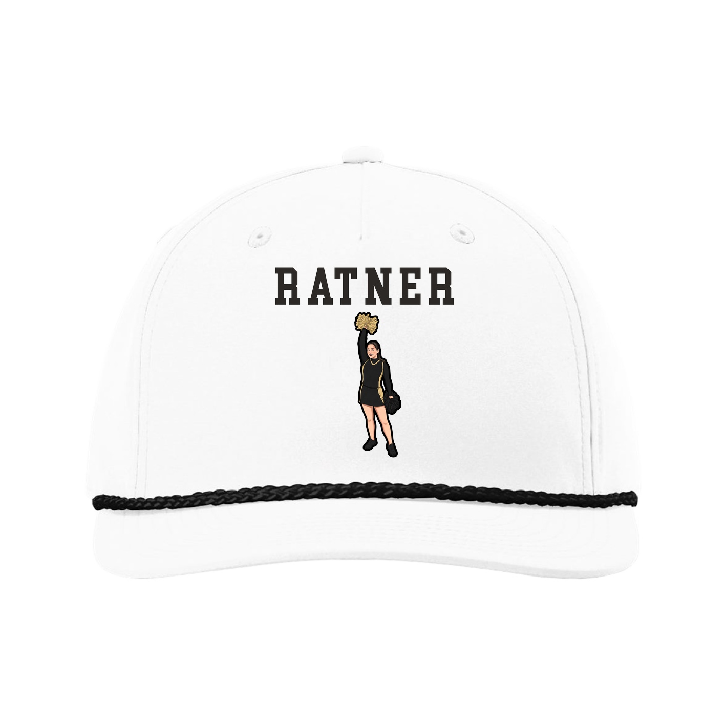 Five-Panel Classic Rope Cap — Shirsey in White
