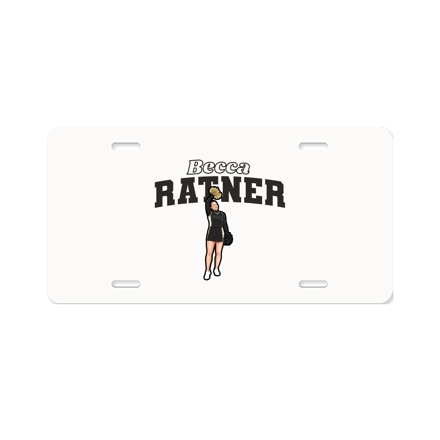 License Plate — Name Arch in Classic