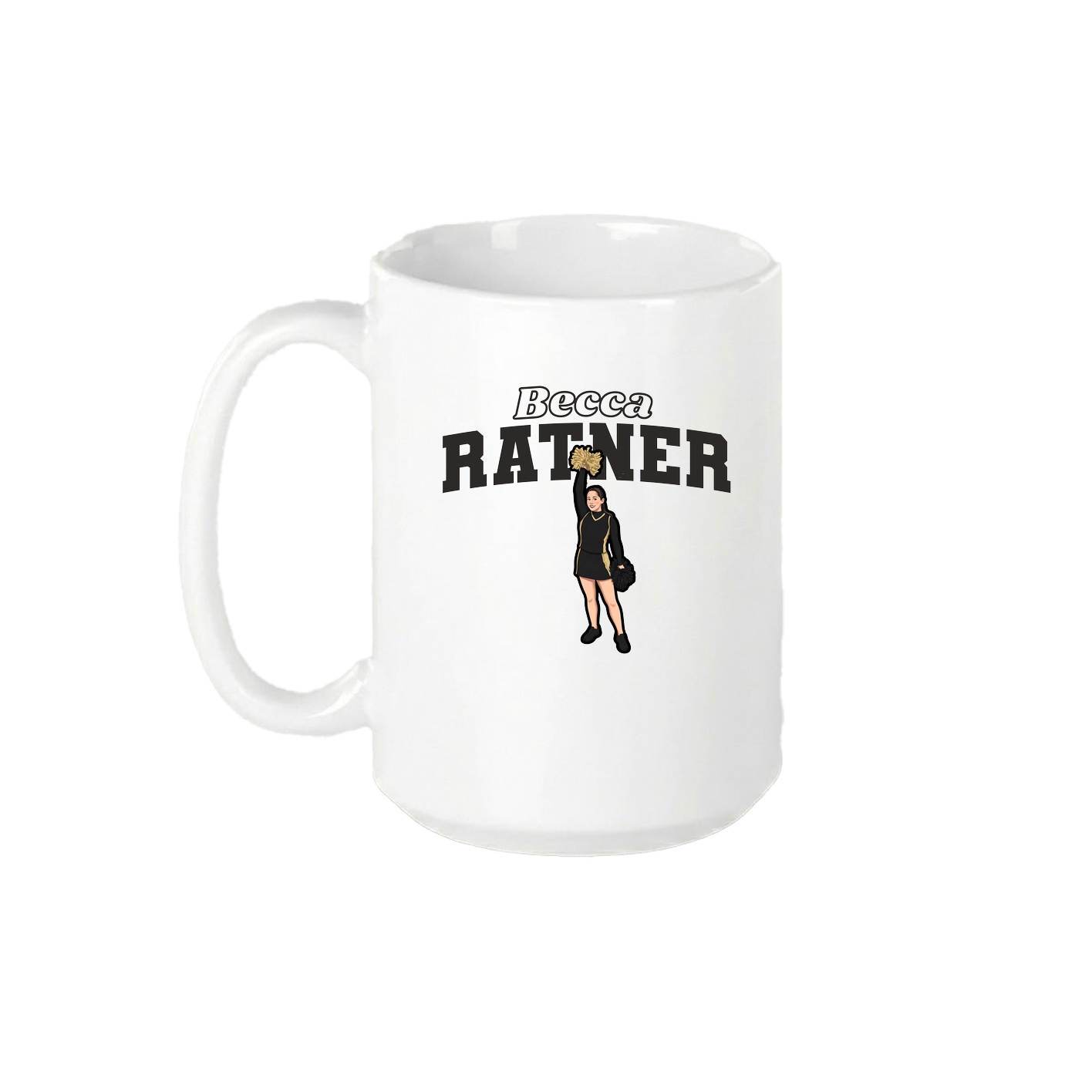 15oz Coffee Mug — Name Arch in White