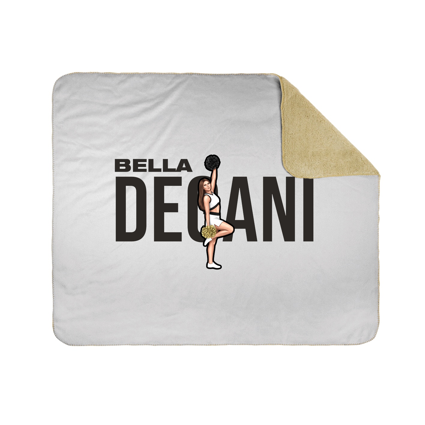 Throw Blanket — Player Name in White