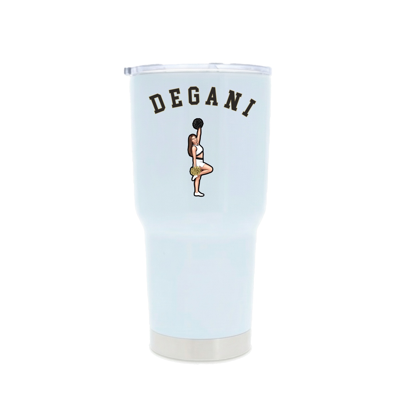 30oz Stainless Steel Tumbler — Shirsey Arch in White