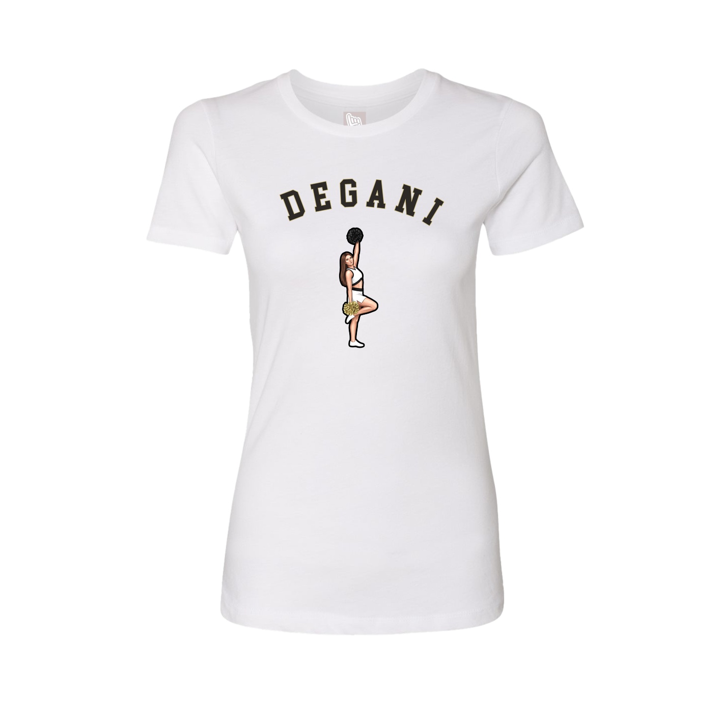 Fitted Women's Tee — Shirsey Arch in White