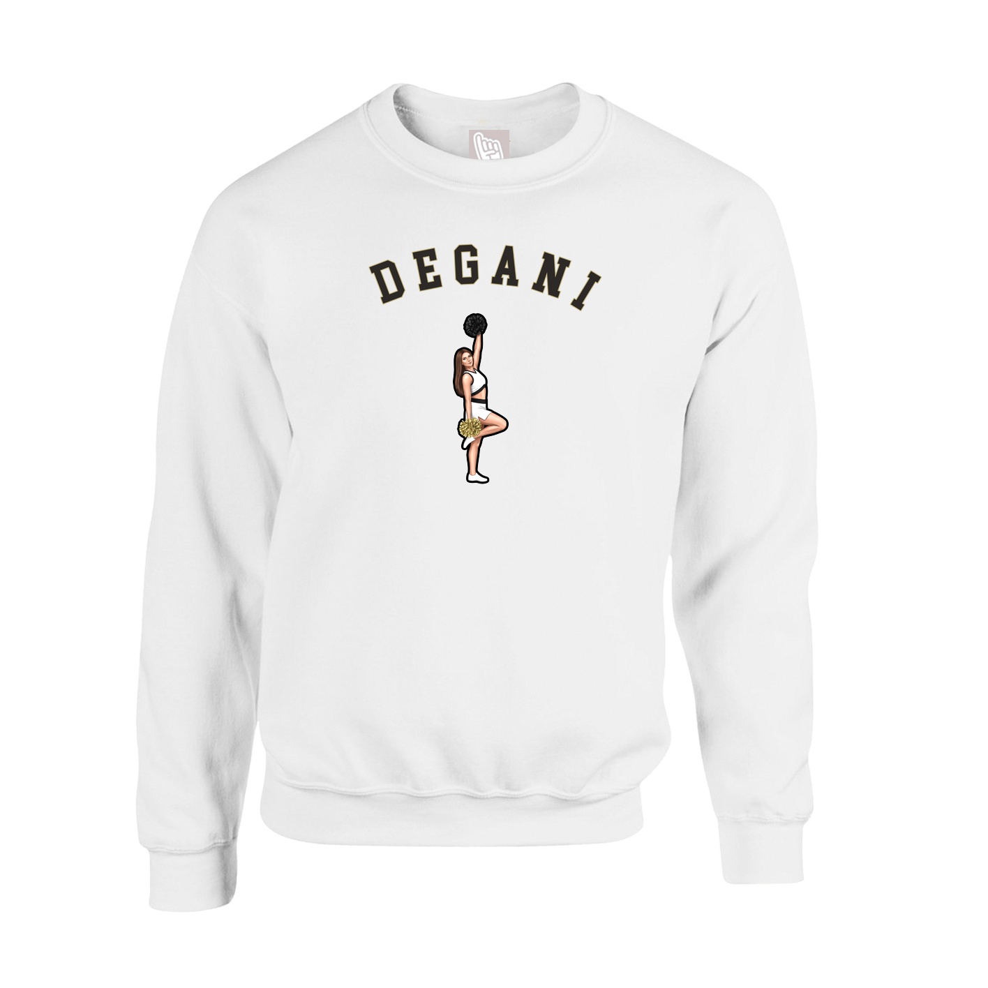 Fleece Crew — Shirsey Arch in White