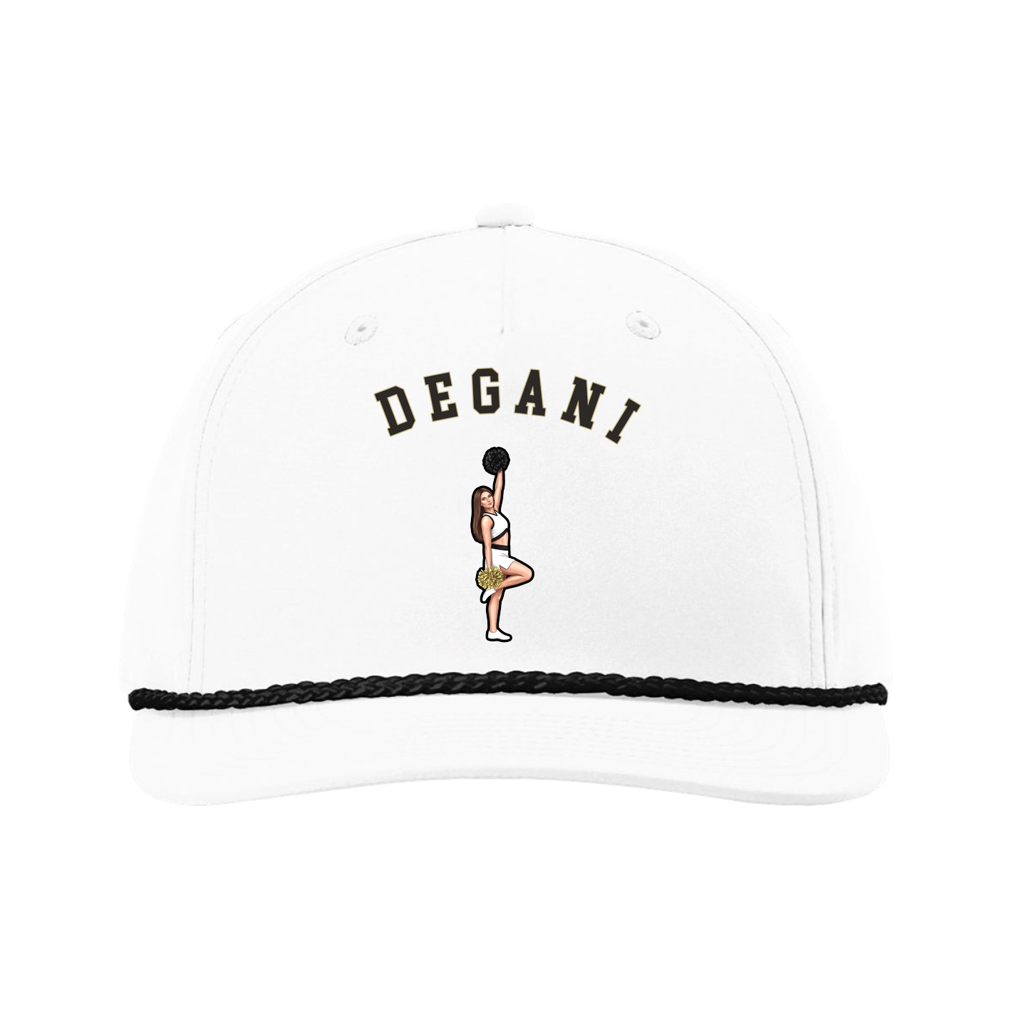 Five-Panel Classic Rope Cap — Shirsey Arch in White