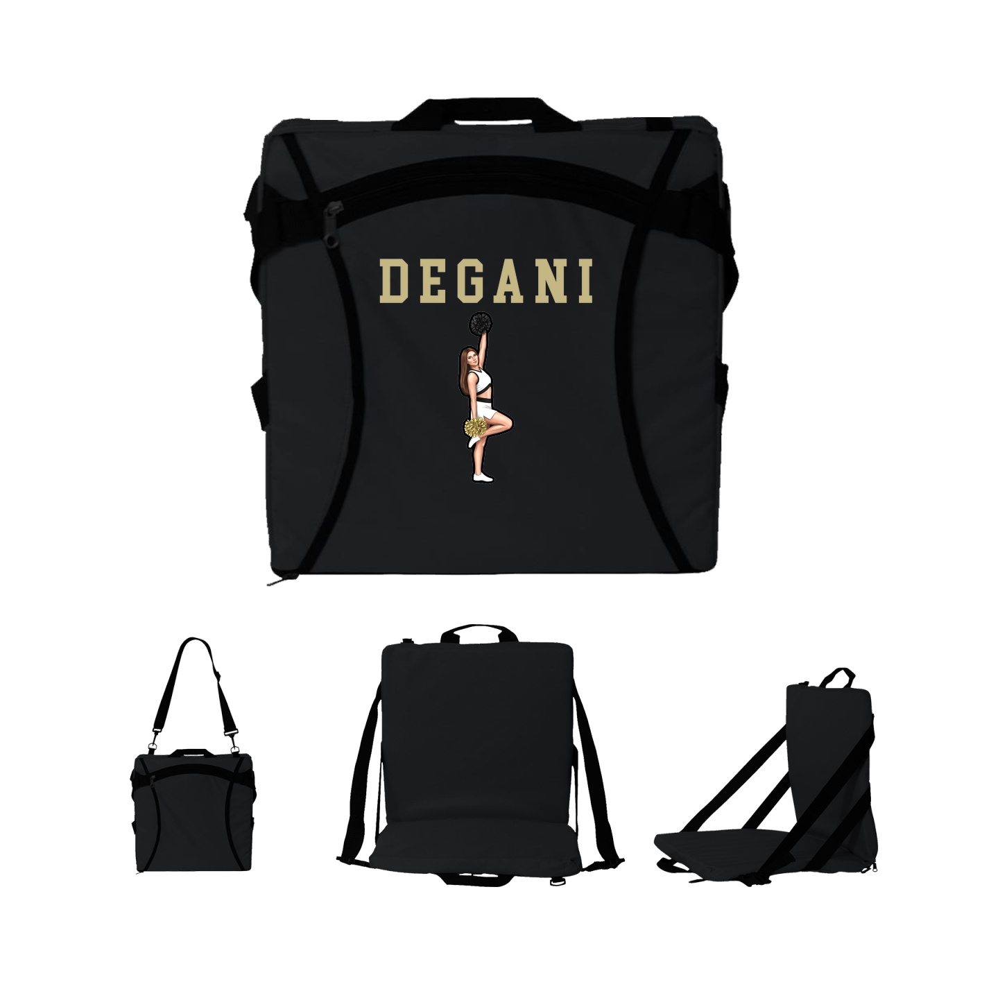 Folding Stadium Seat — Shirsey in Black