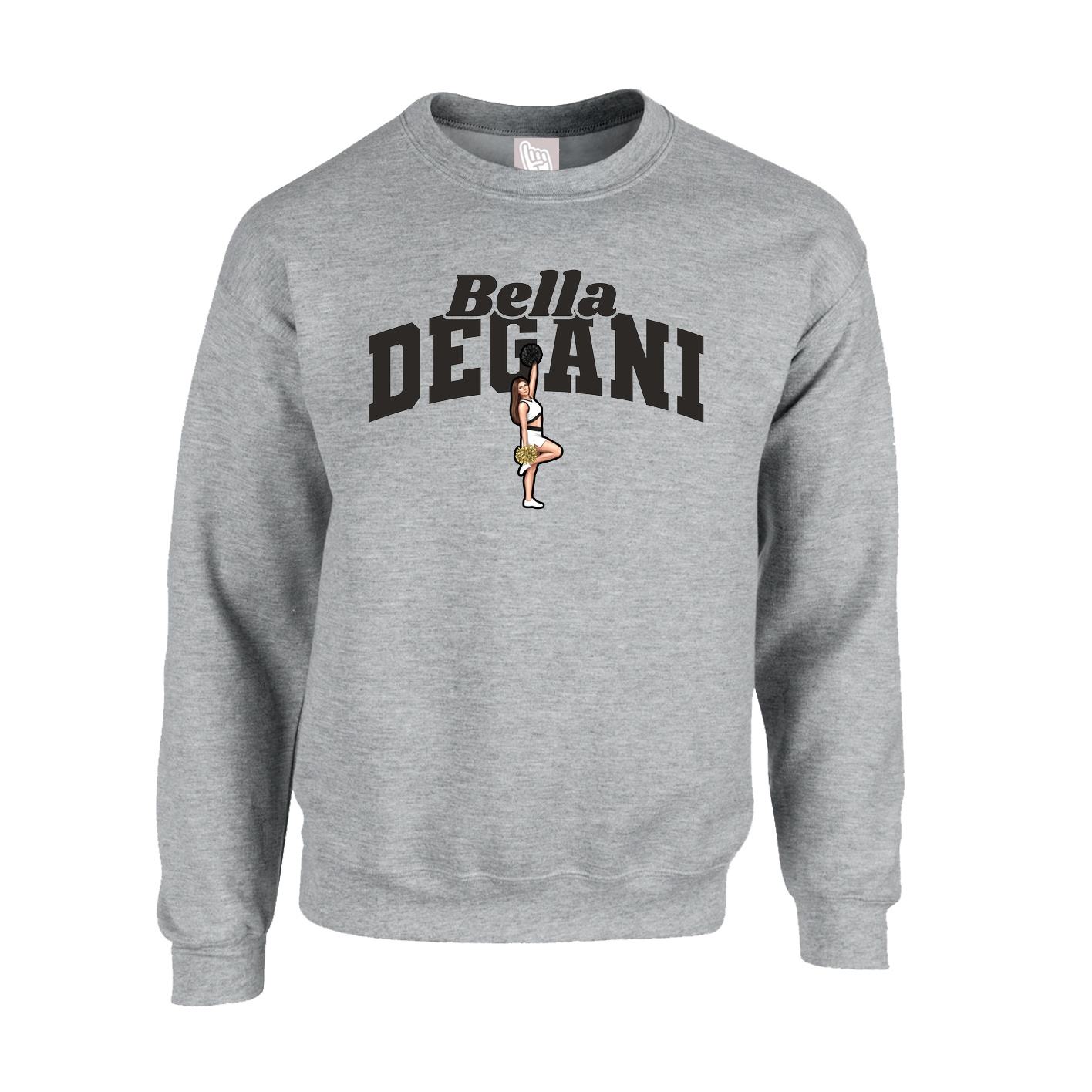 Fleece Crew — Signature Arch in Grey