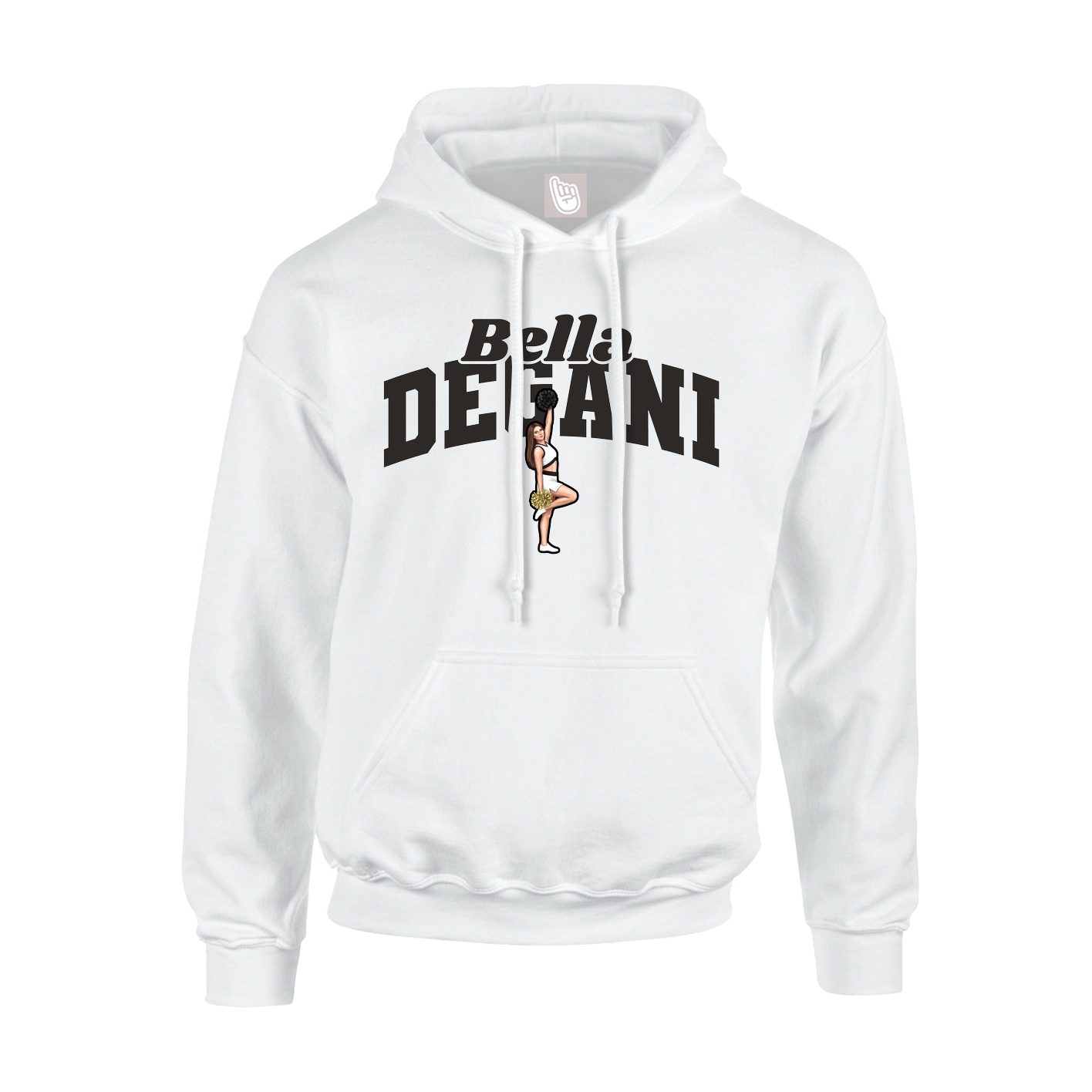 Youth Hoodie — Signature Arch in White