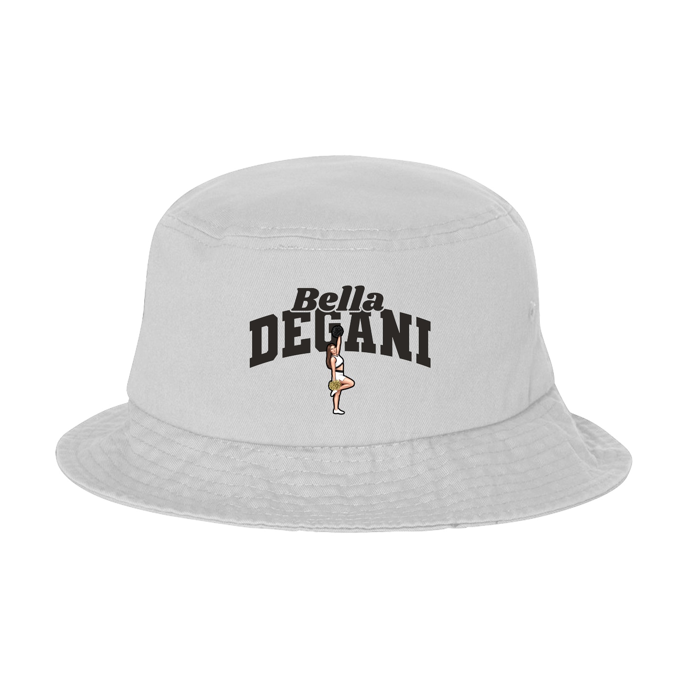 Bucket Cap — Signature Arch in White