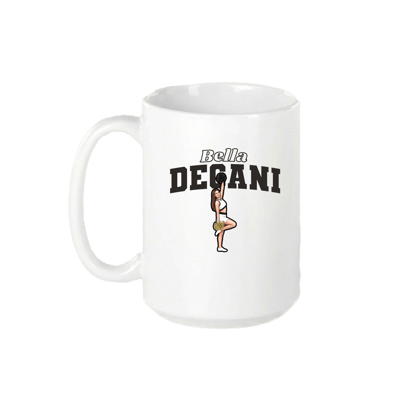 15oz Coffee Mug — Name Arch in White