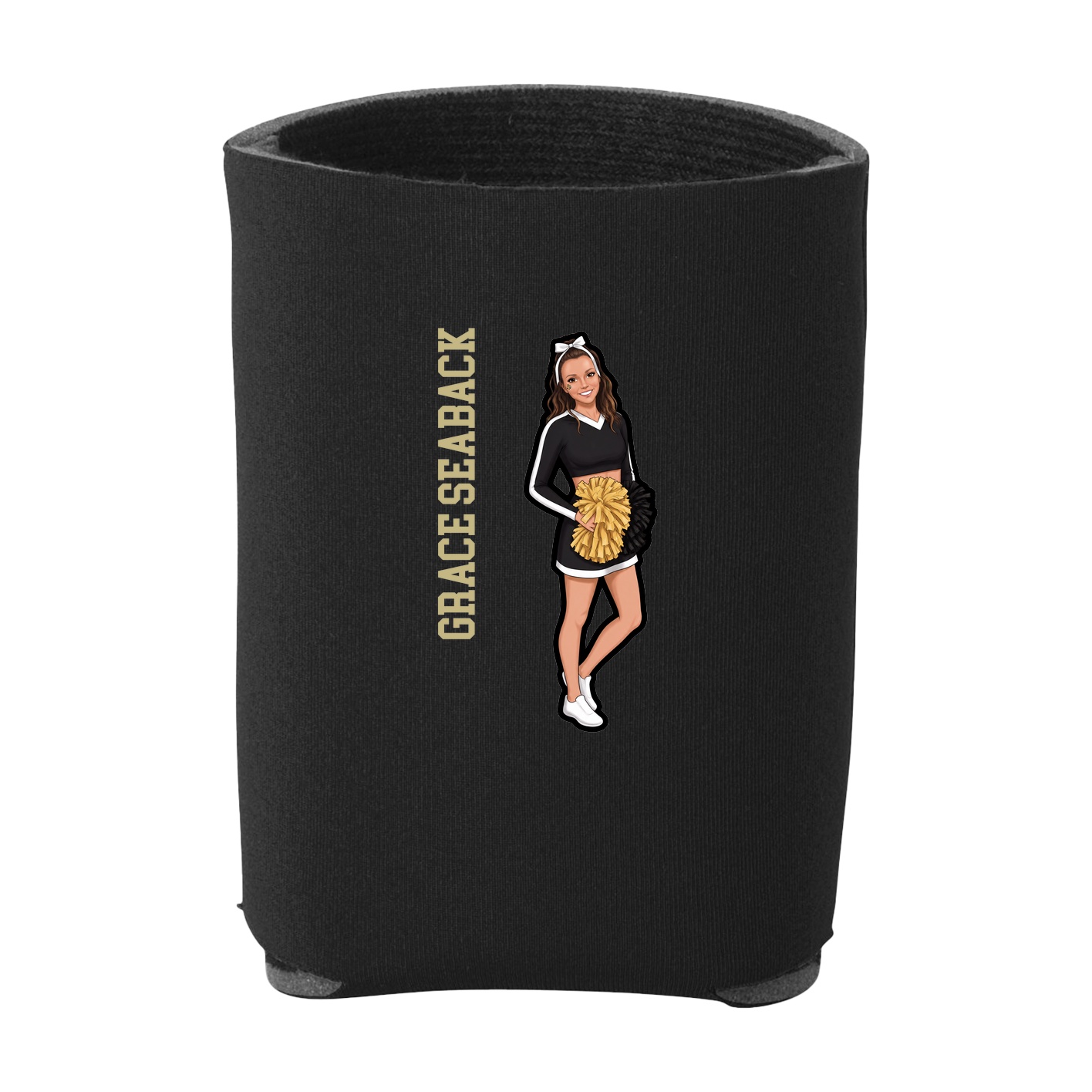 Can Holder — Name Vertical in Black