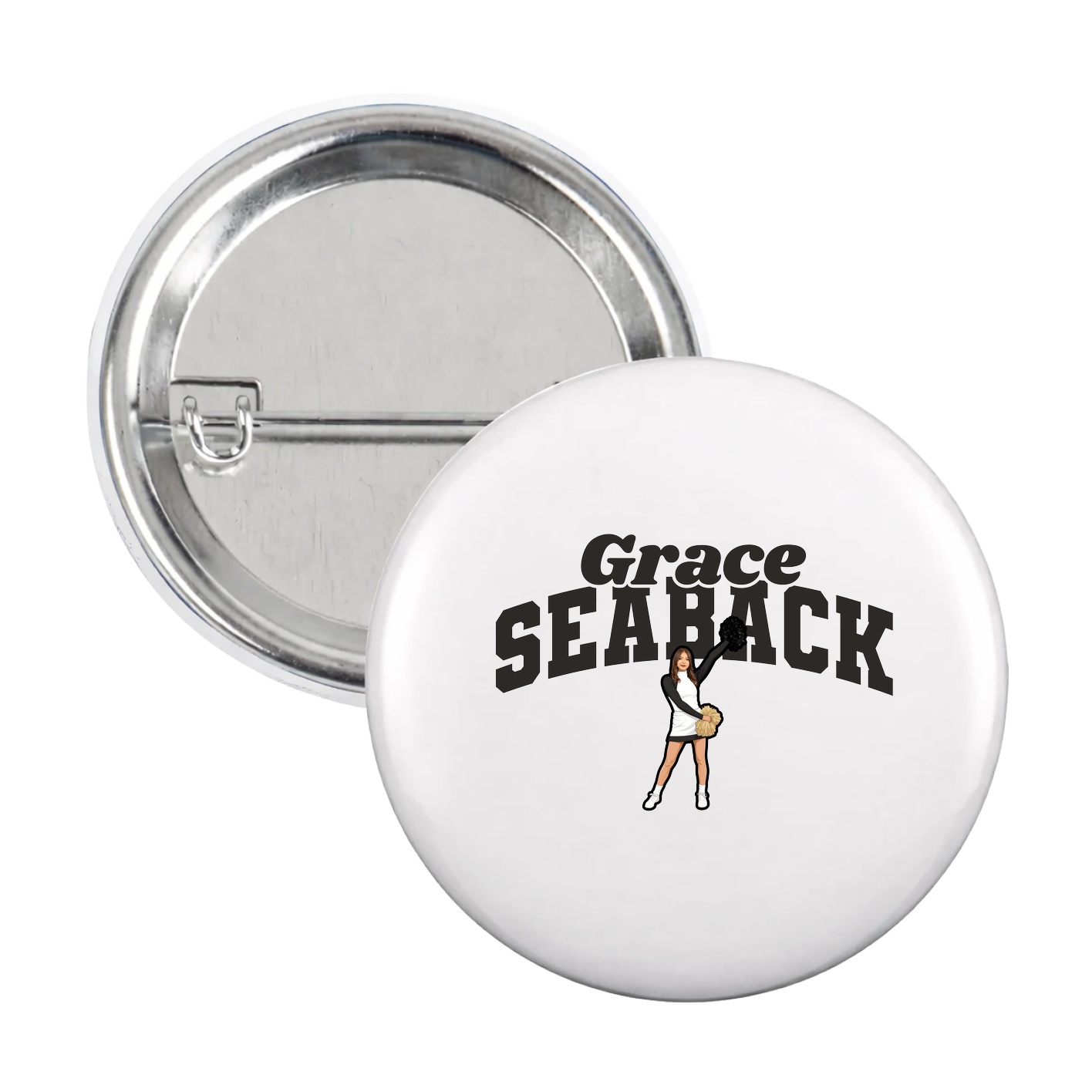 Game Day Button — Signature Arch in White