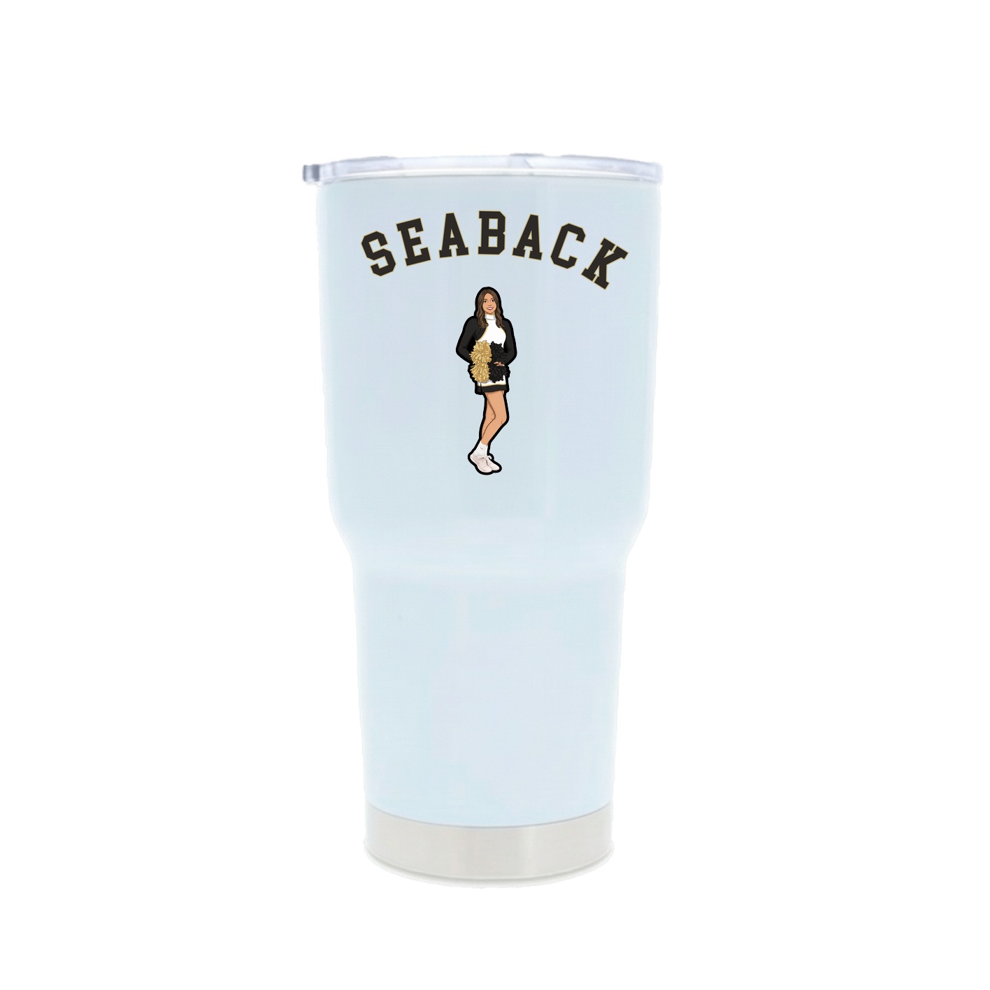 30oz Stainless Steel Tumbler — Shirsey Arch in White