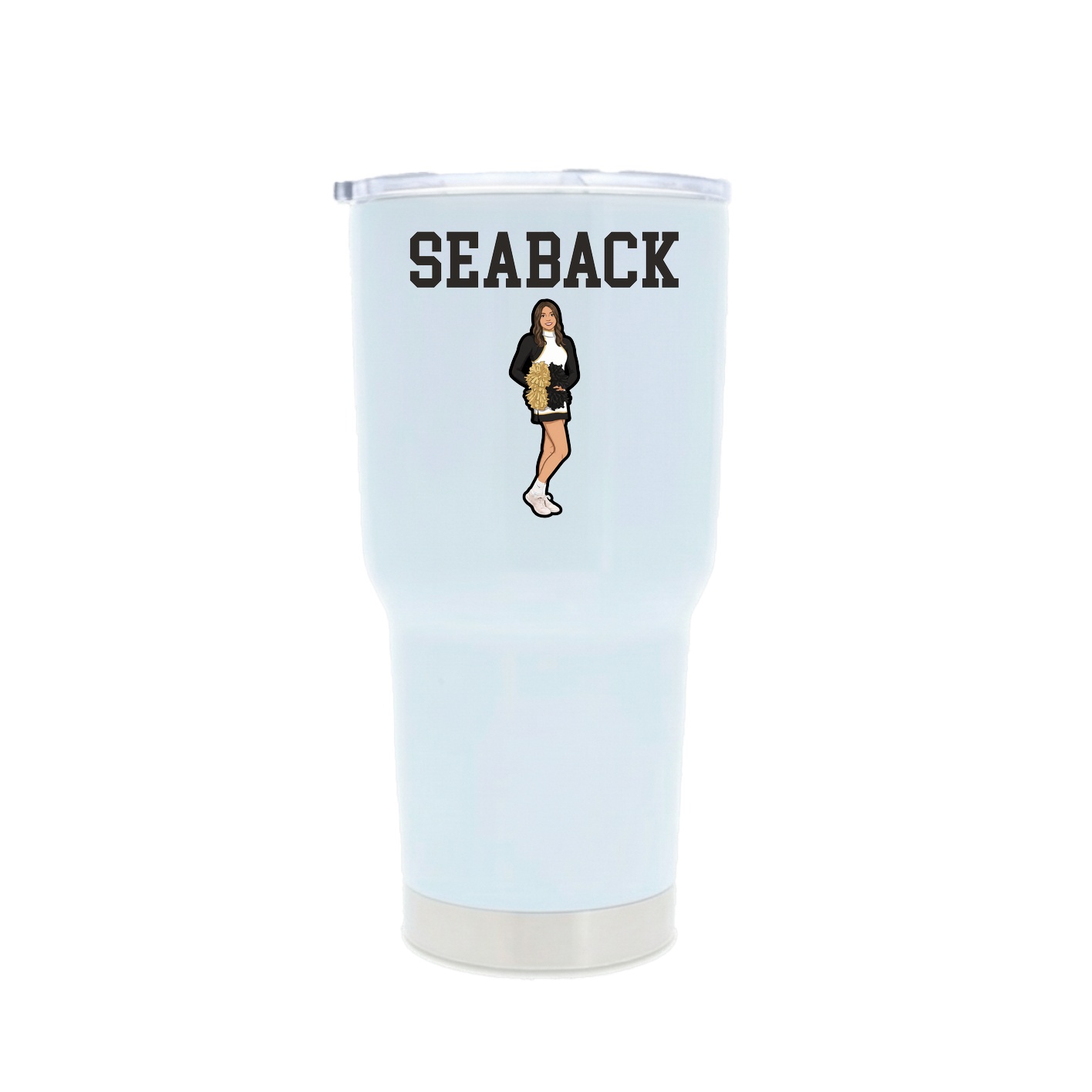 30oz Stainless Steel Tumbler — Shirsey in White