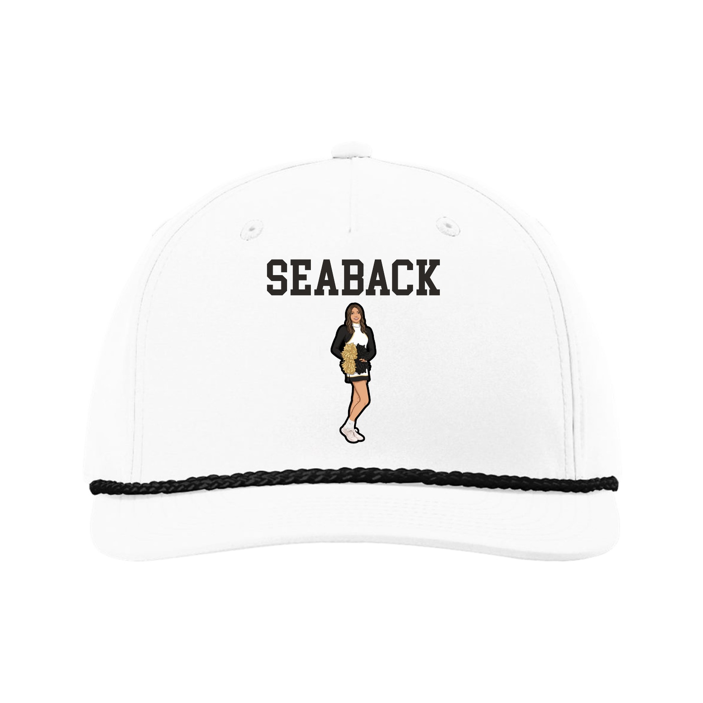 Five-Panel Classic Rope Cap — Shirsey in White