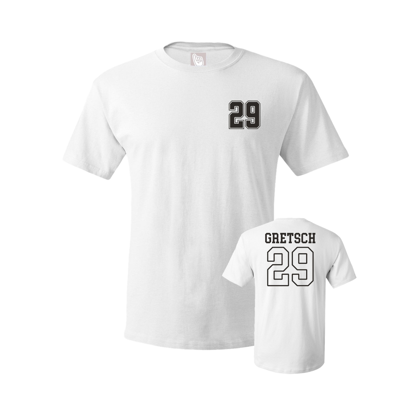 Youth Tee — Chest Back in White