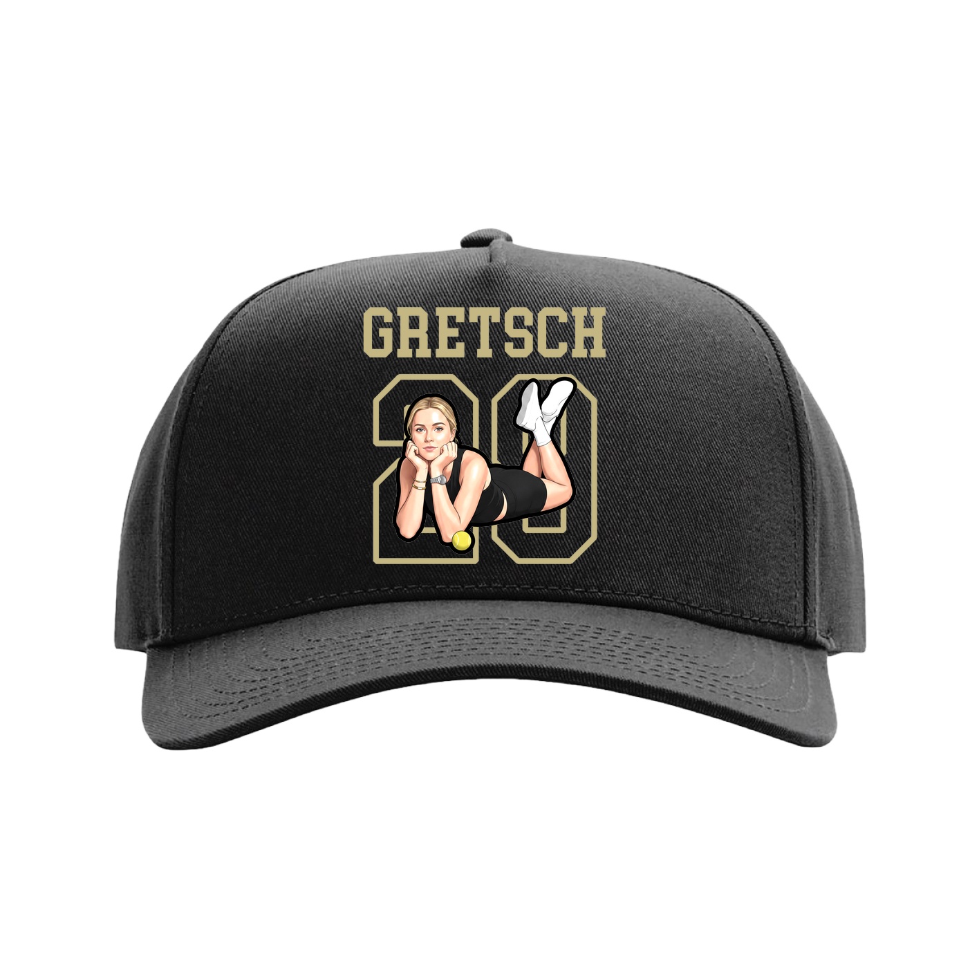 Full Fabric Five-Panel Champ Cap — Shirsey in Black