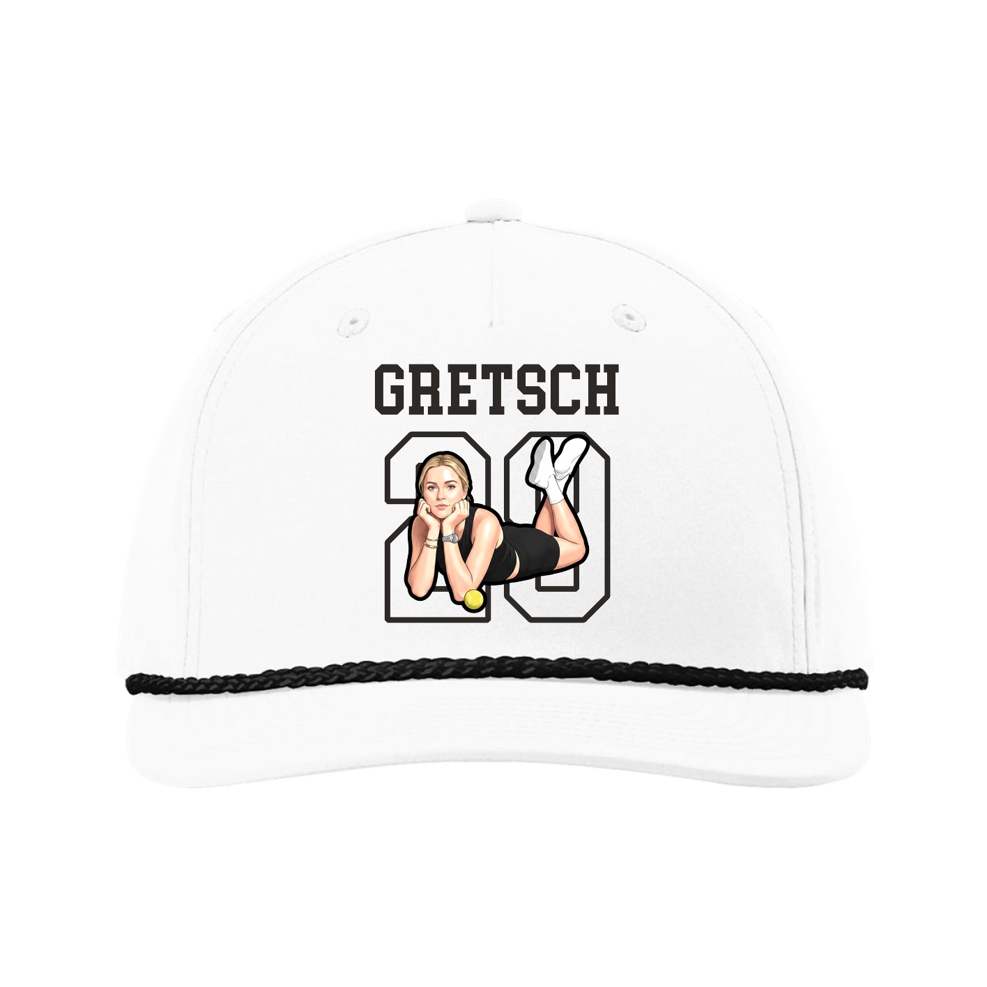 Five-Panel Classic Rope Cap — Shirsey in White