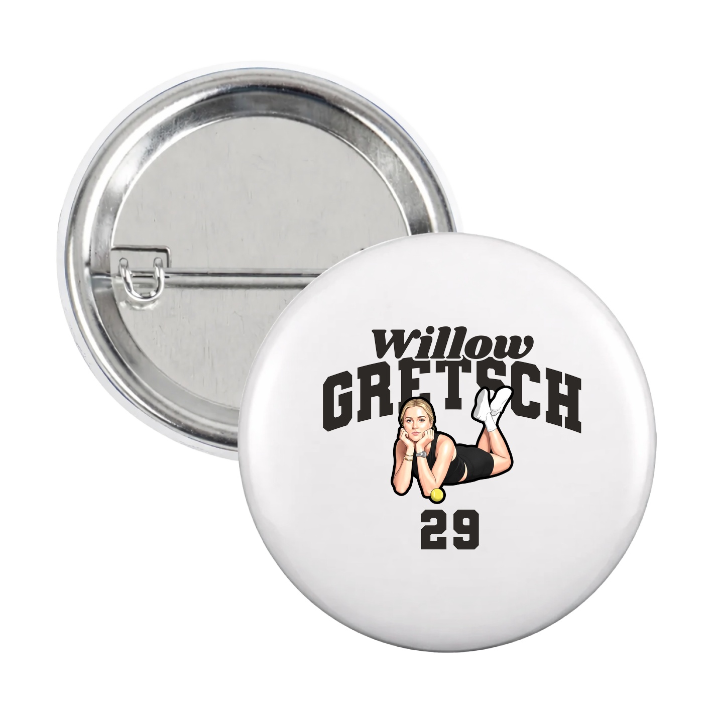 Game Day Button — Signature Arch in White