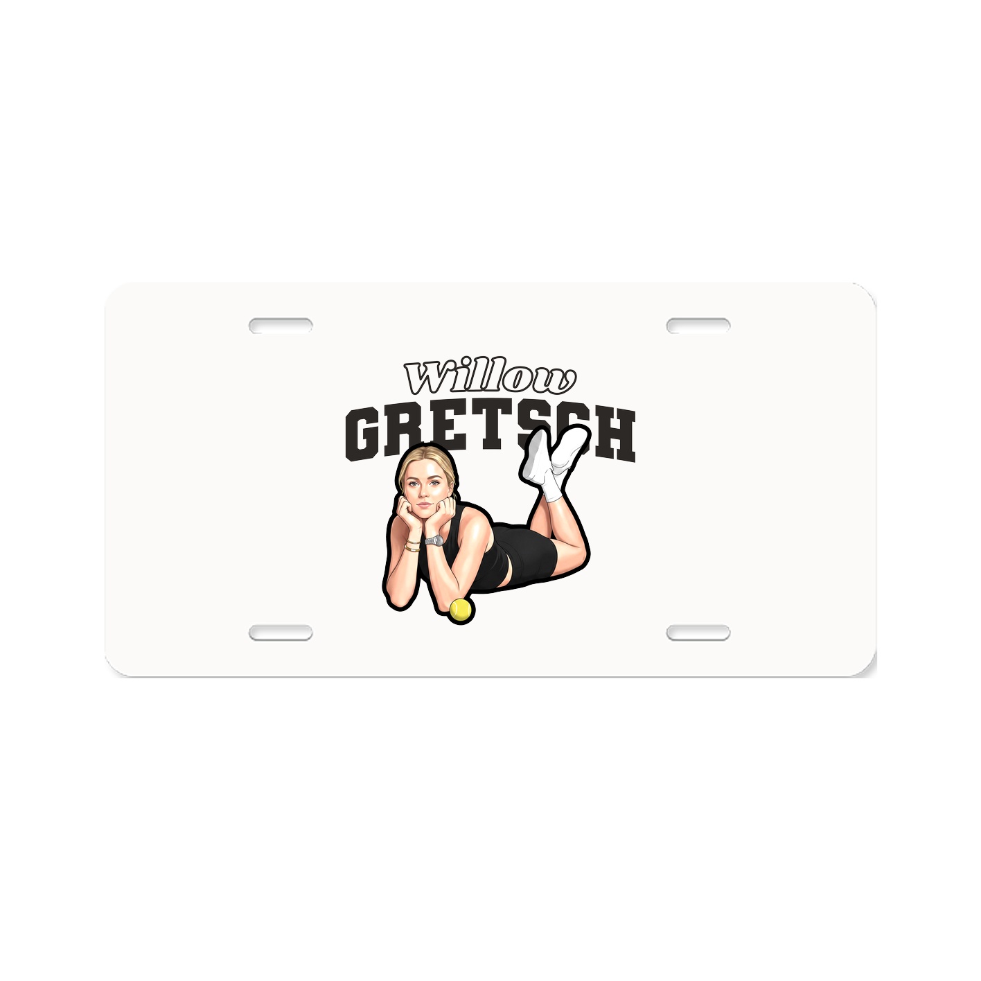 License Plate — Name Arch in Classic