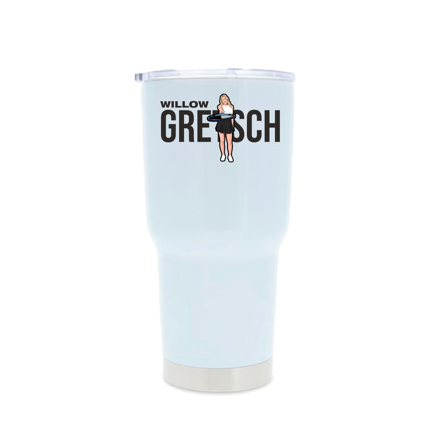 30oz Stainless Steel Tumbler — Player Name in White