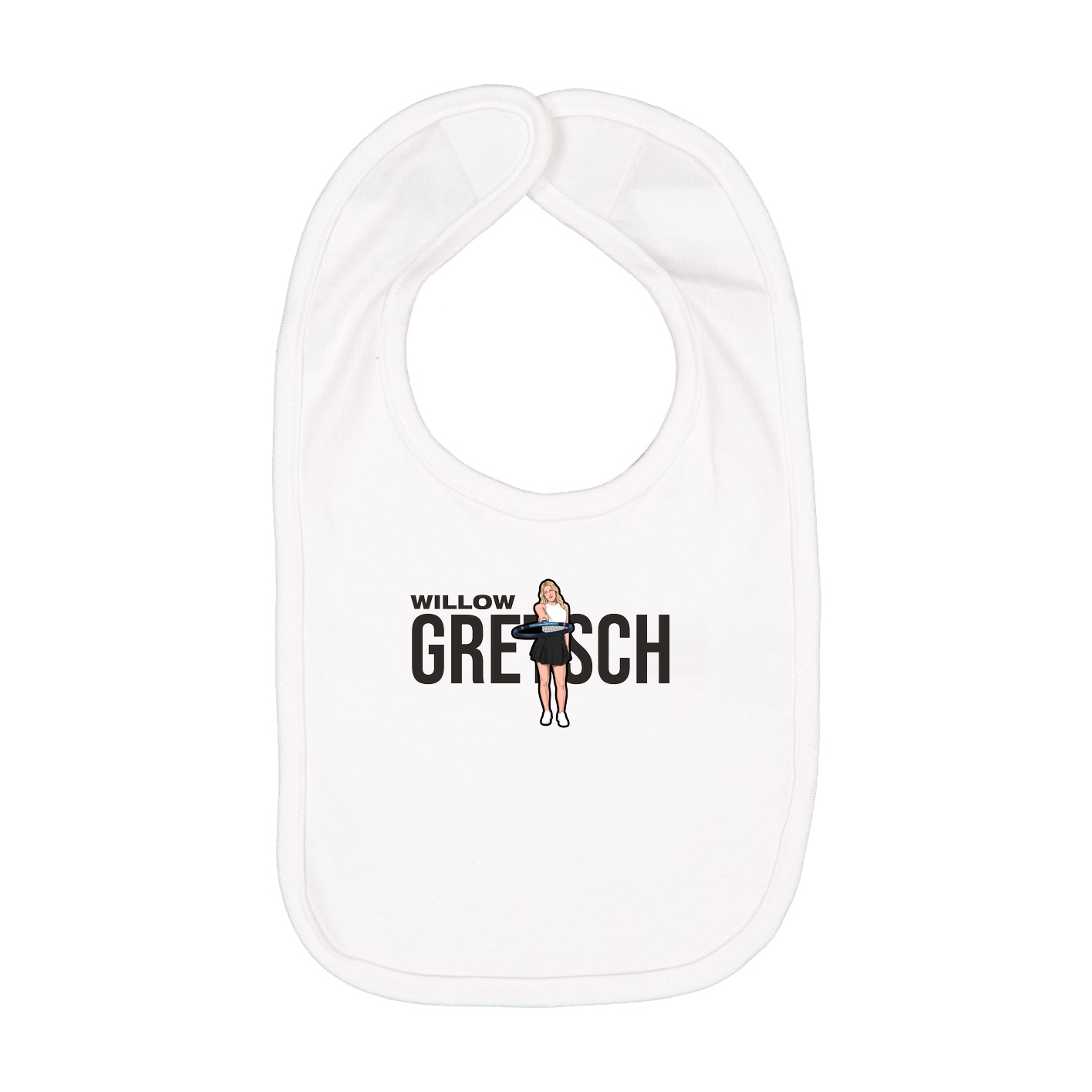 Infant Bib — Player Name in White