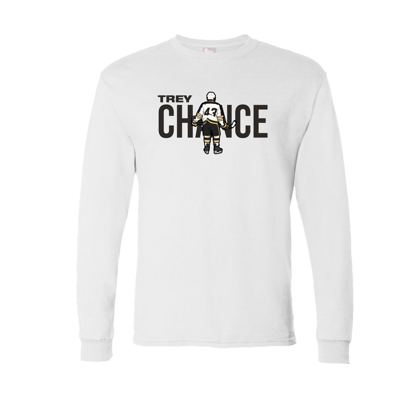 Long Sleeve Tee — Player Name in White