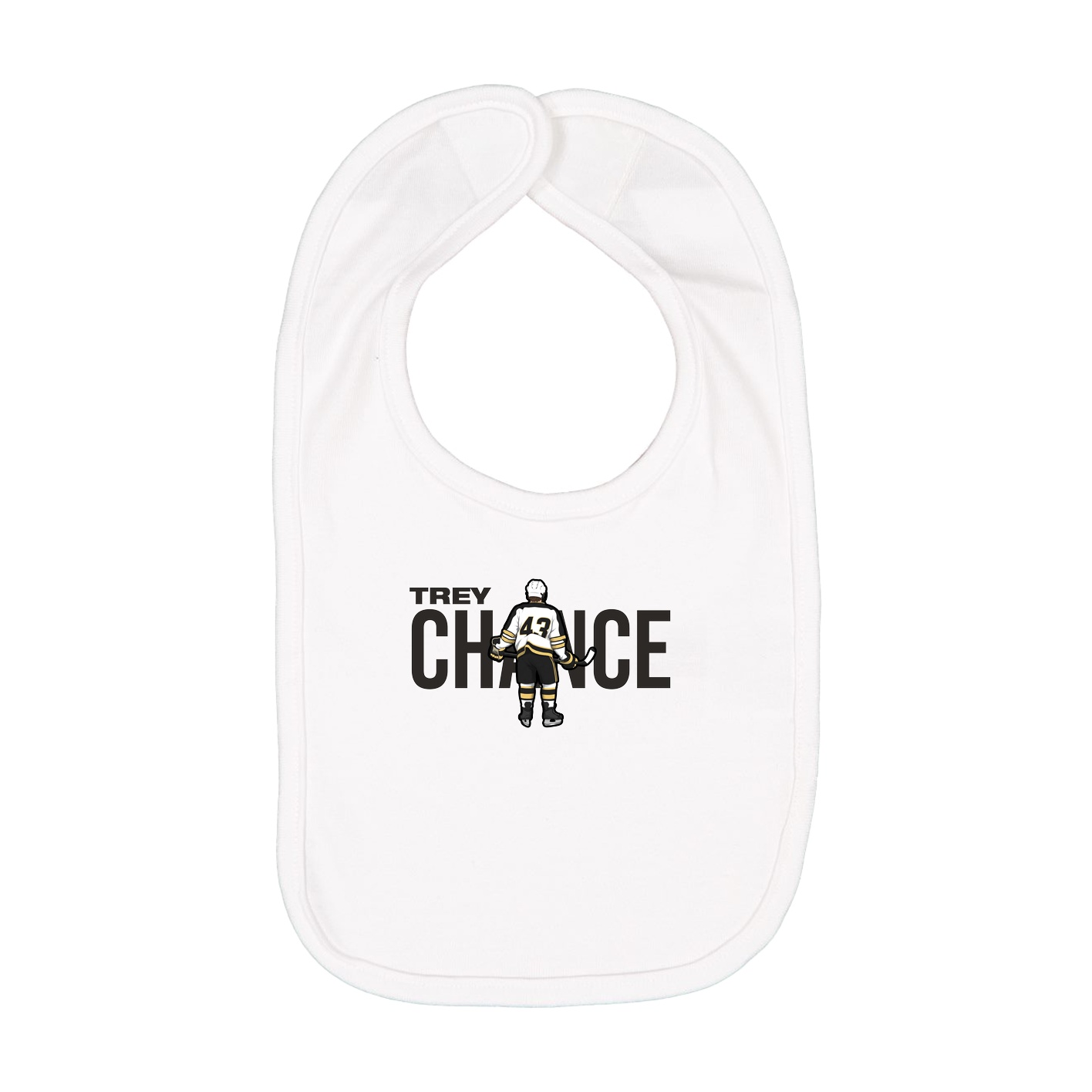 Infant Bib — Player Name in White