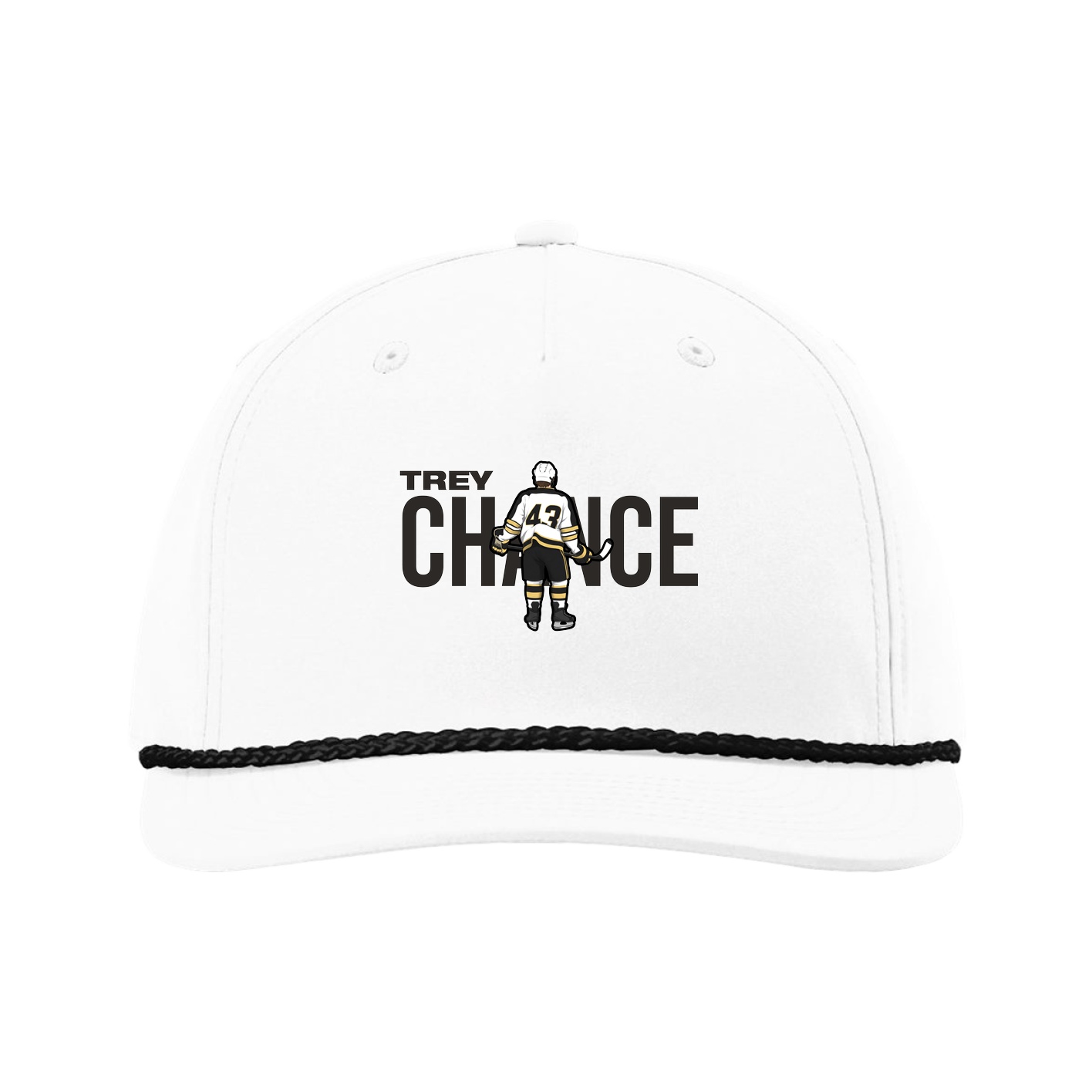 Five-Panel Classic Rope Cap — Player Name in White