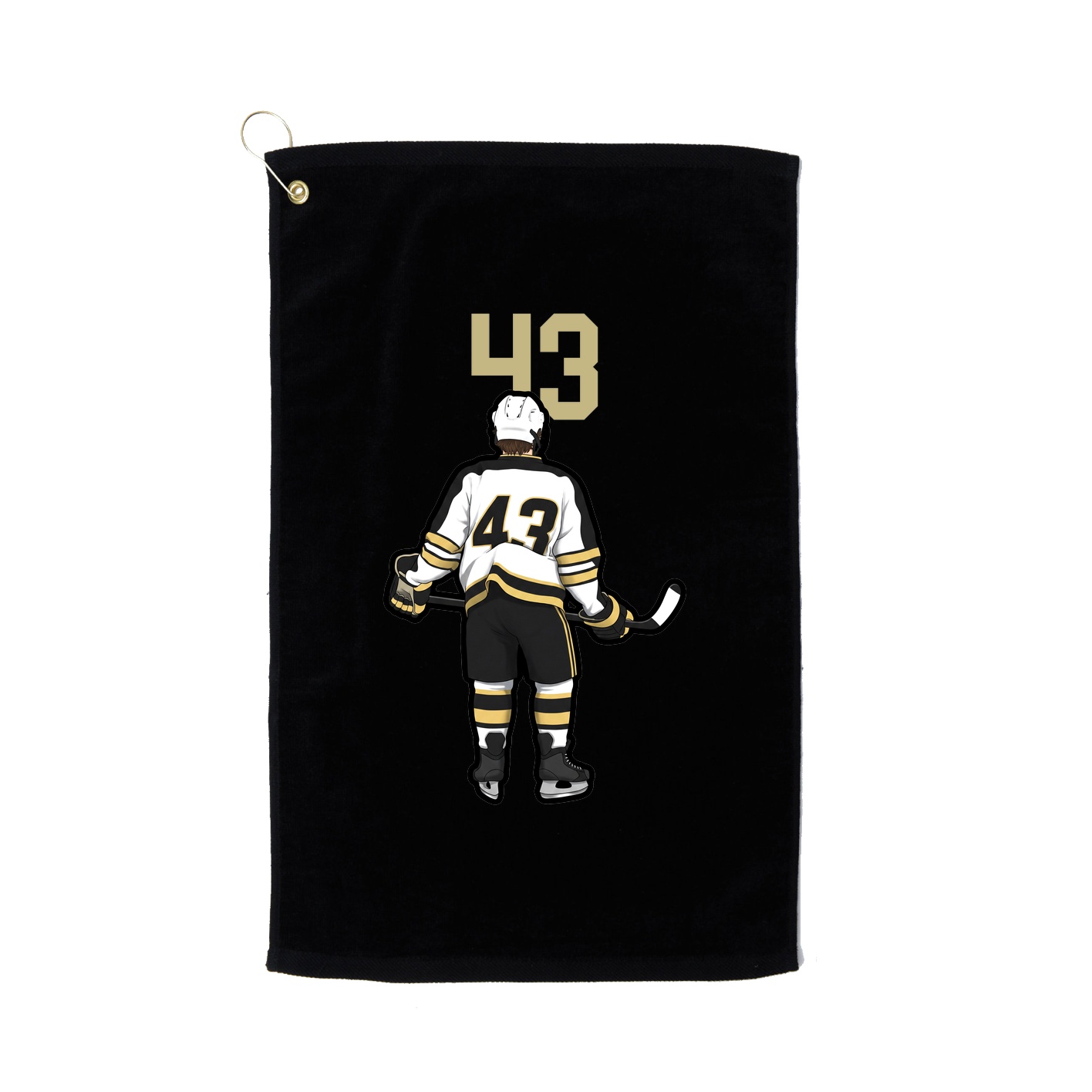 Golf Towel — Number Top in Black