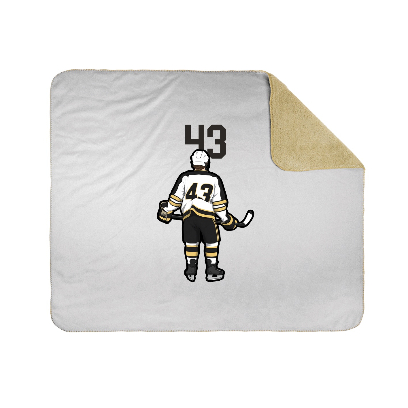 Throw Blanket — Number Top in White
