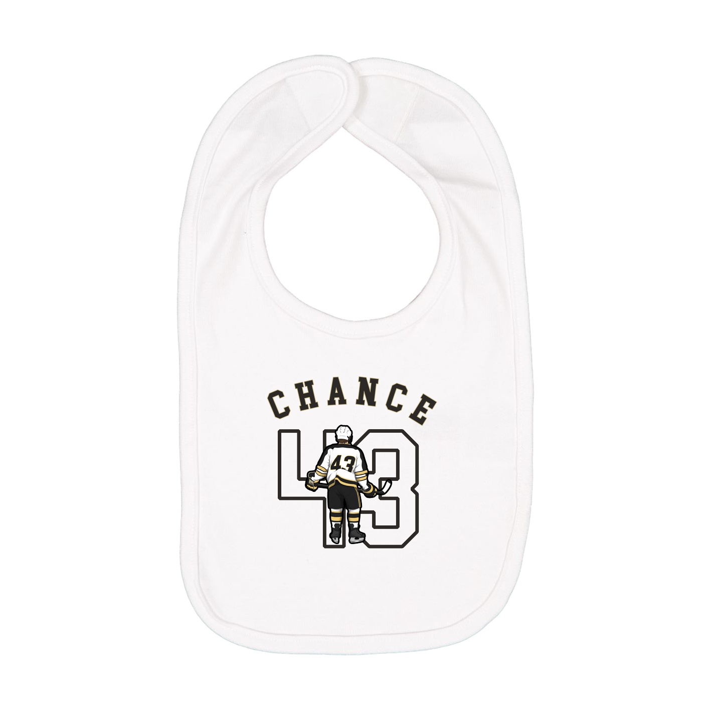 Infant Bib — Shirsey Arch in White