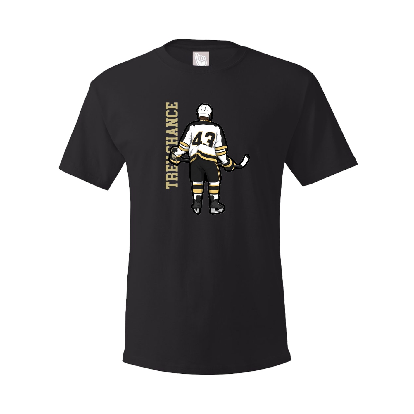 Youth Tee — Name Vertical in Black