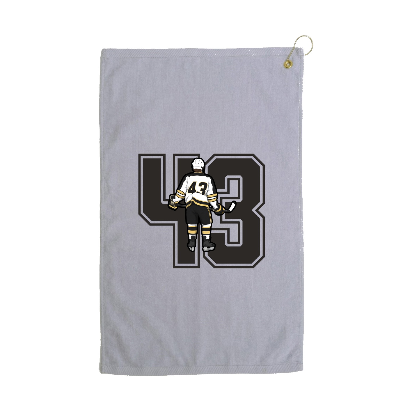 Golf Towel — Number in Grey