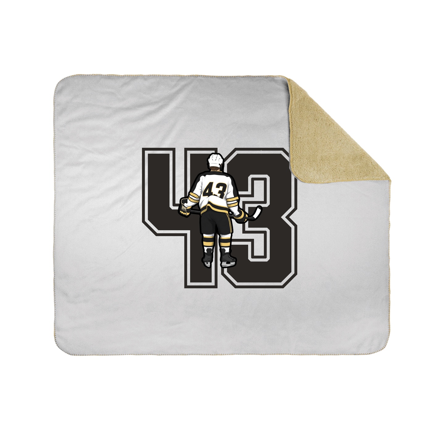 Throw Blanket — Number in White