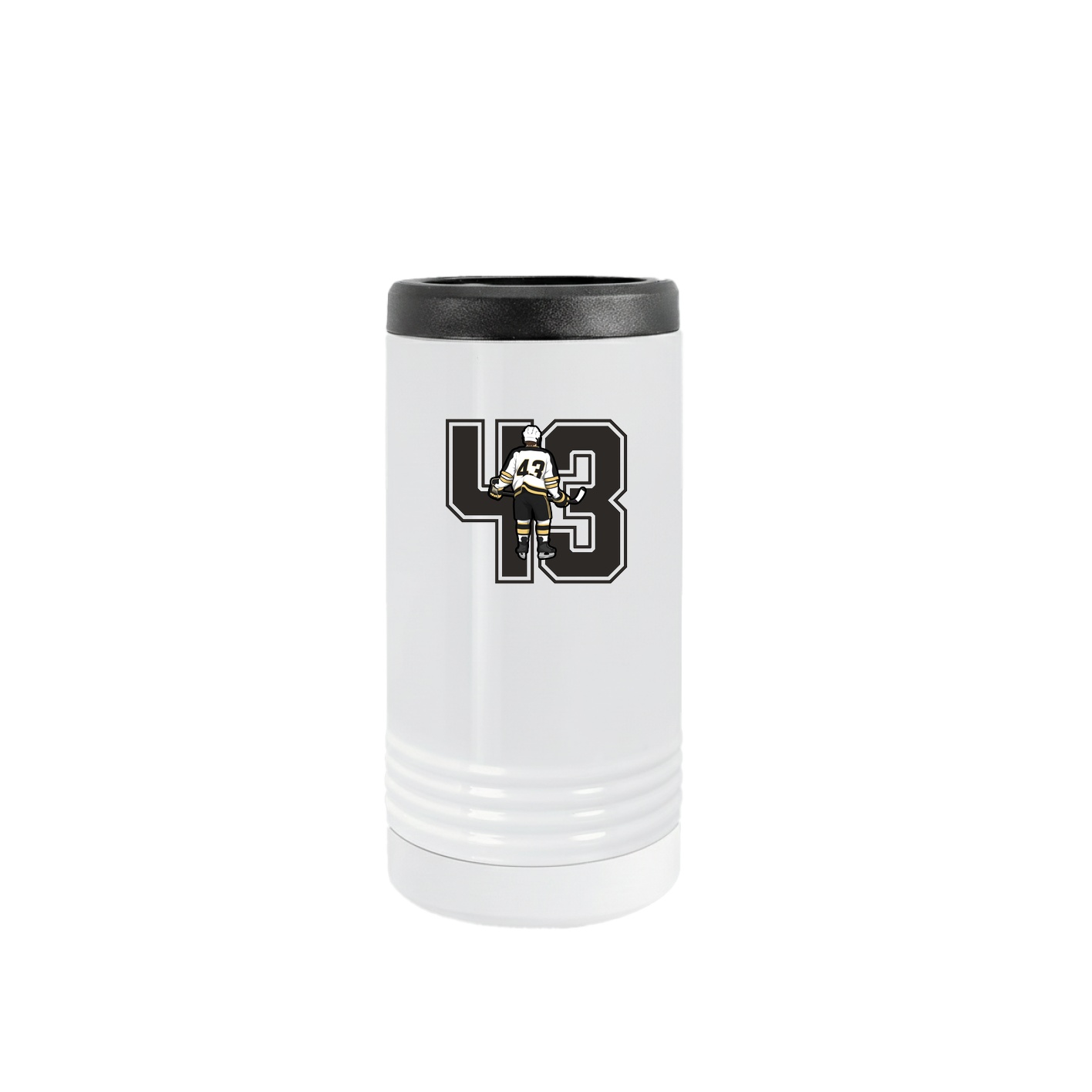 Slim Beverage Holder — Number in White