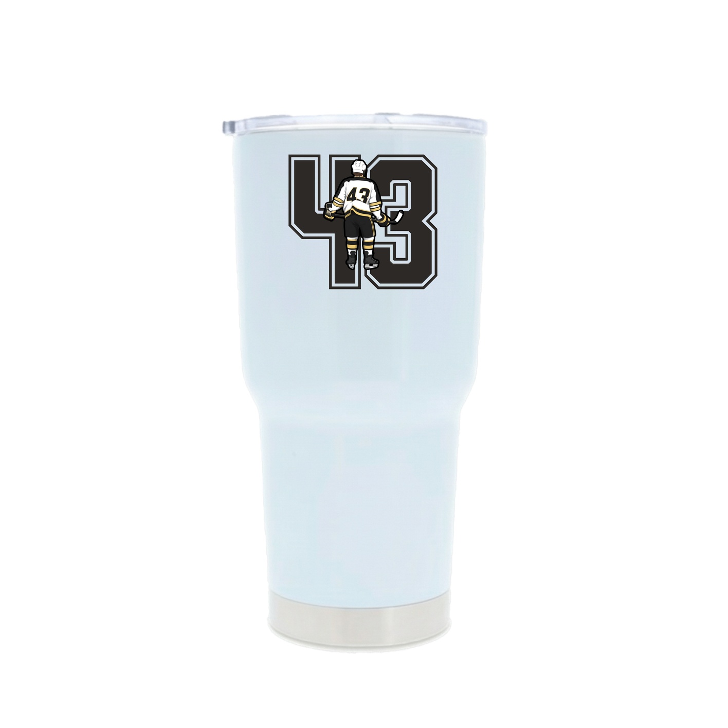 30oz Stainless Steel Tumbler — Number in White