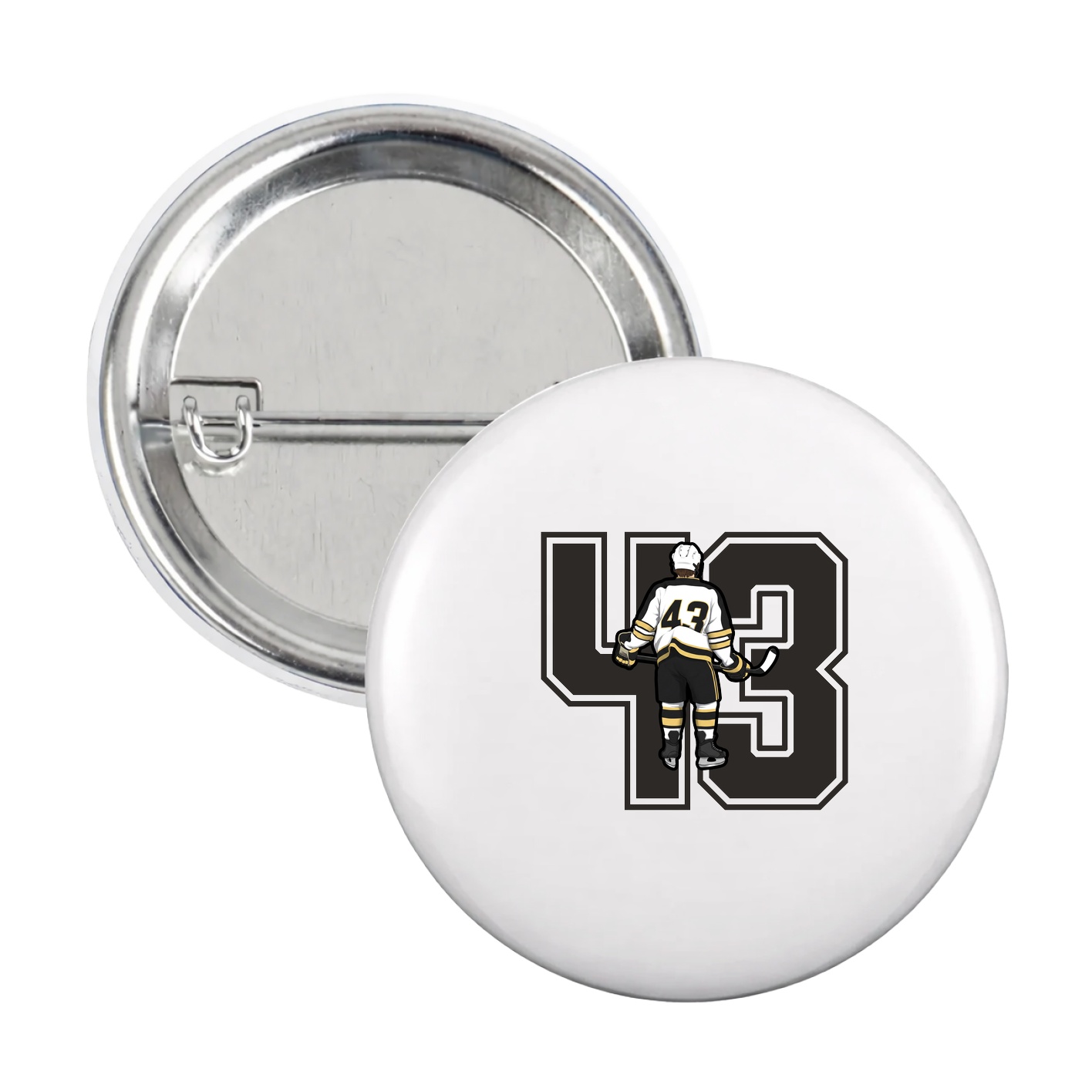Game Day Button — Number in White
