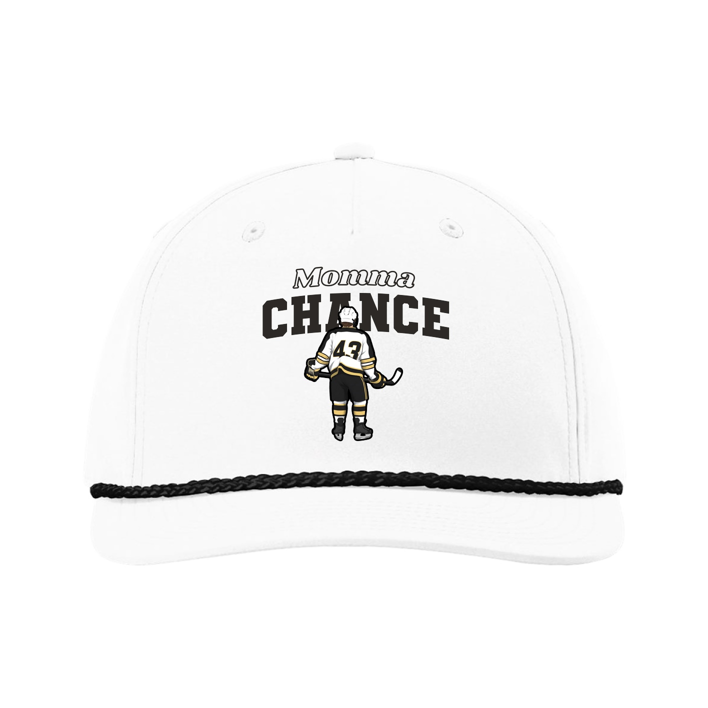 Five-Panel Classic Rope Cap — Mothers Day Block in White