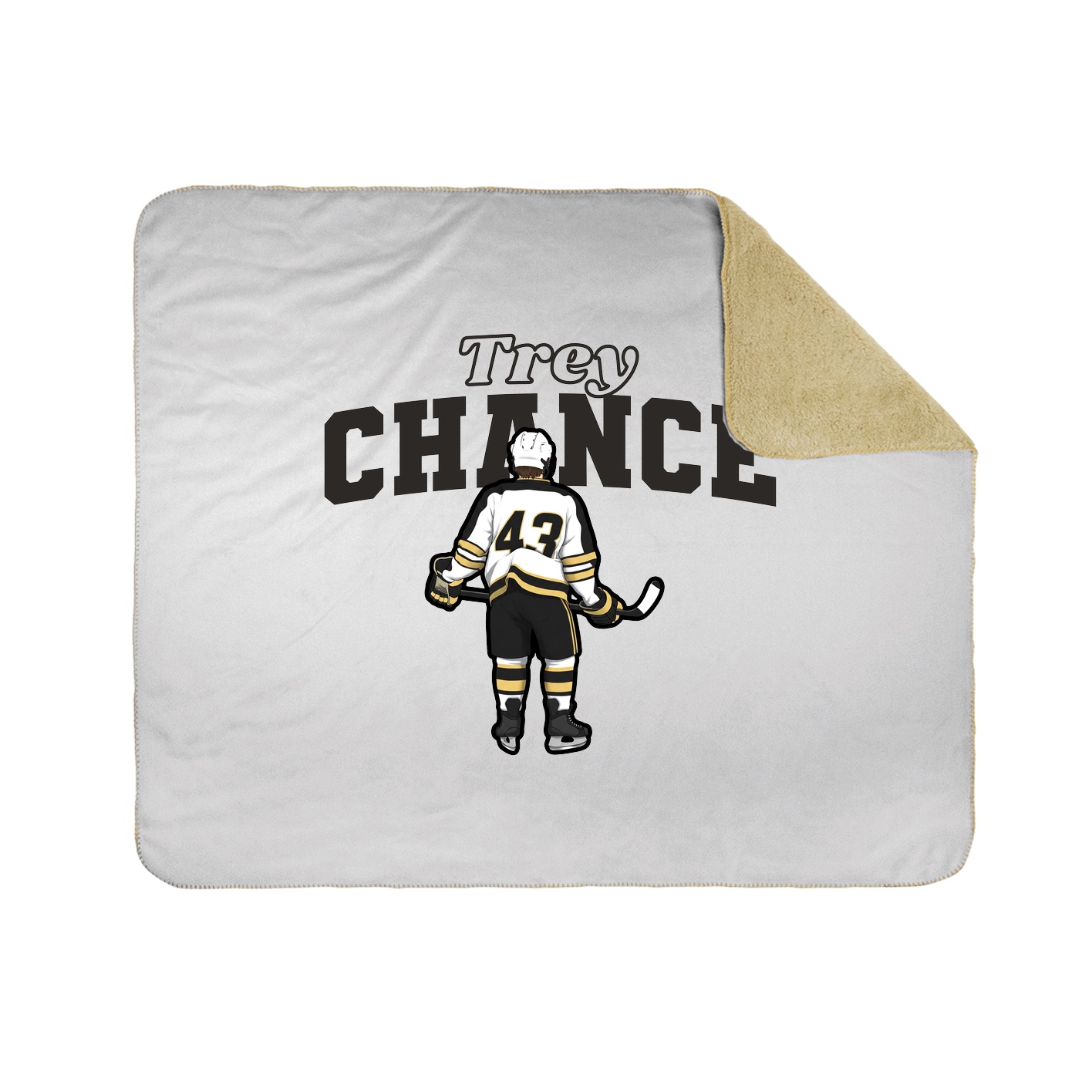 Throw Blanket — Name Arch in White